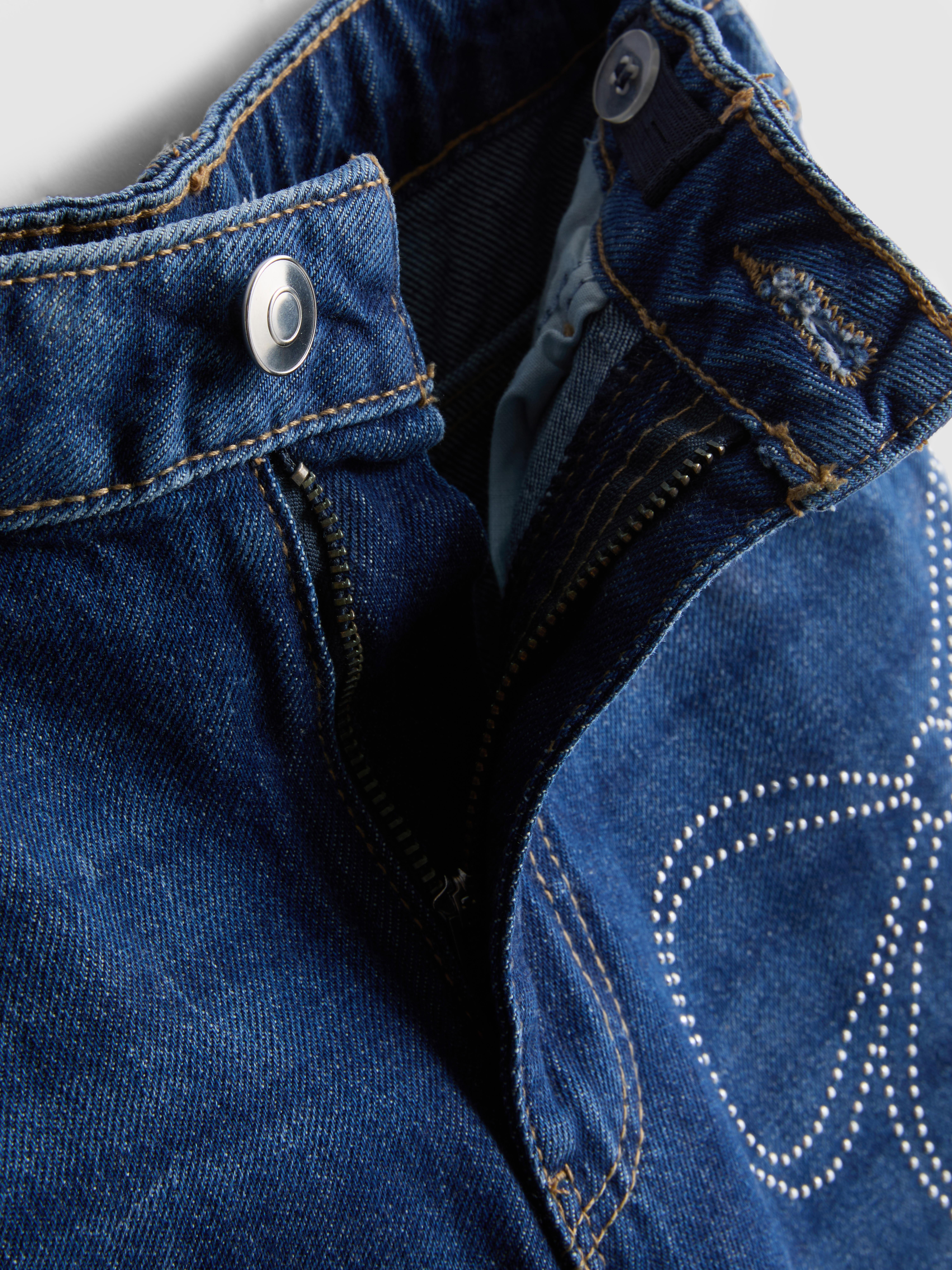 7-15yrs | Diamanté Bow Jeans