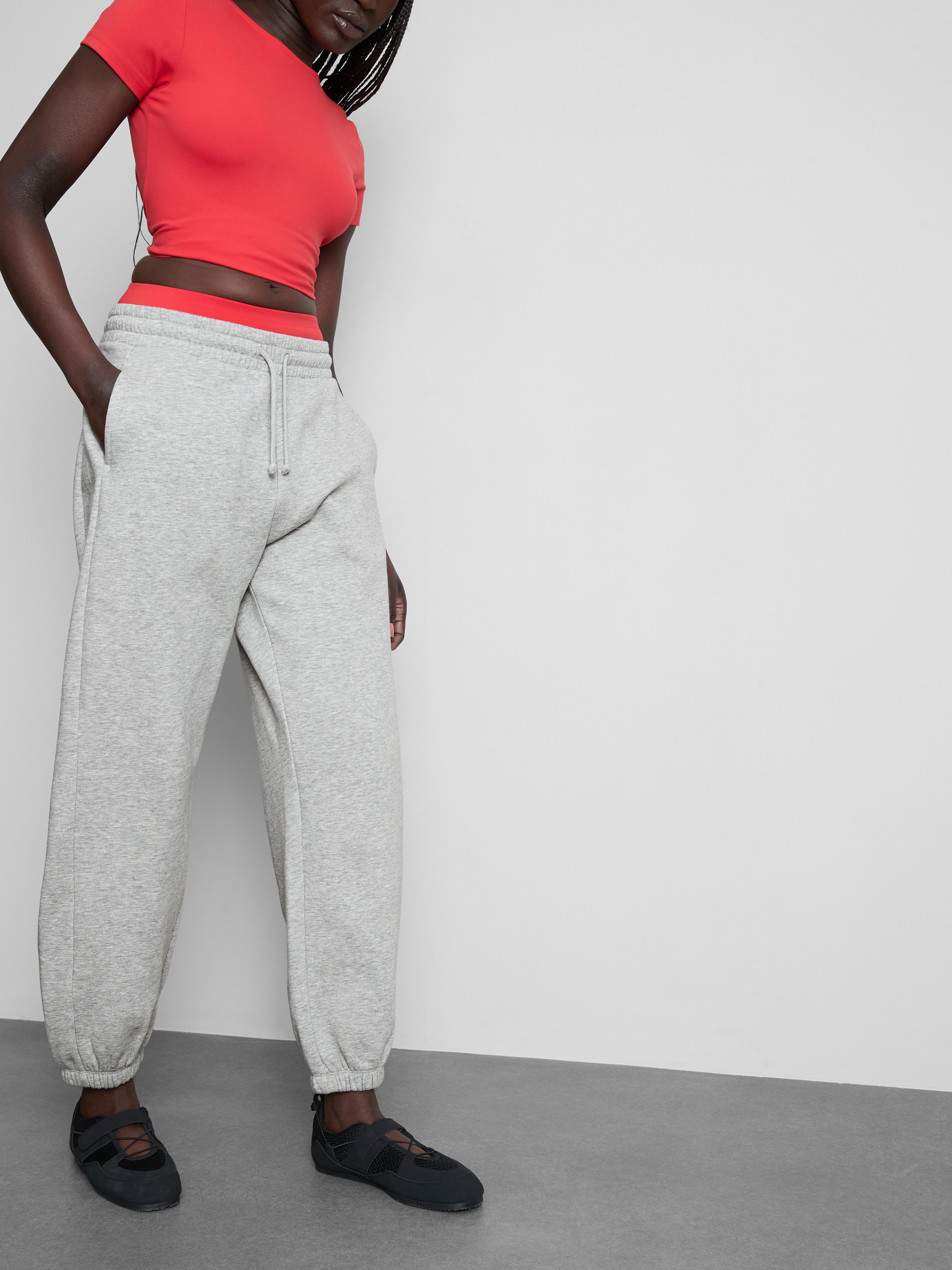 Women's Gray Heather Rita Ora Cotton-Rich Cuffed Joggers