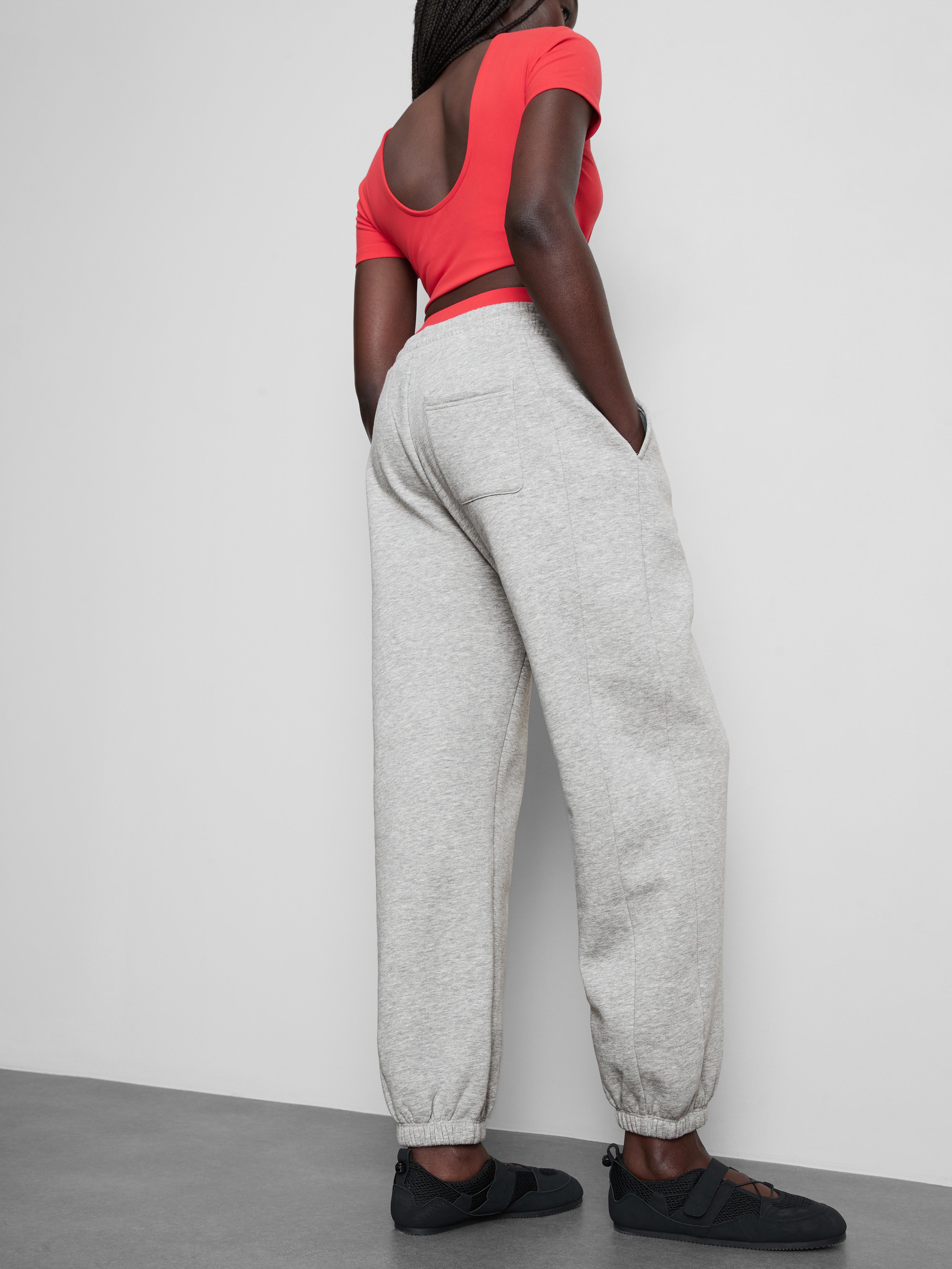 Women's Gray Heather Rita Ora Cotton-Rich Cuffed Joggers