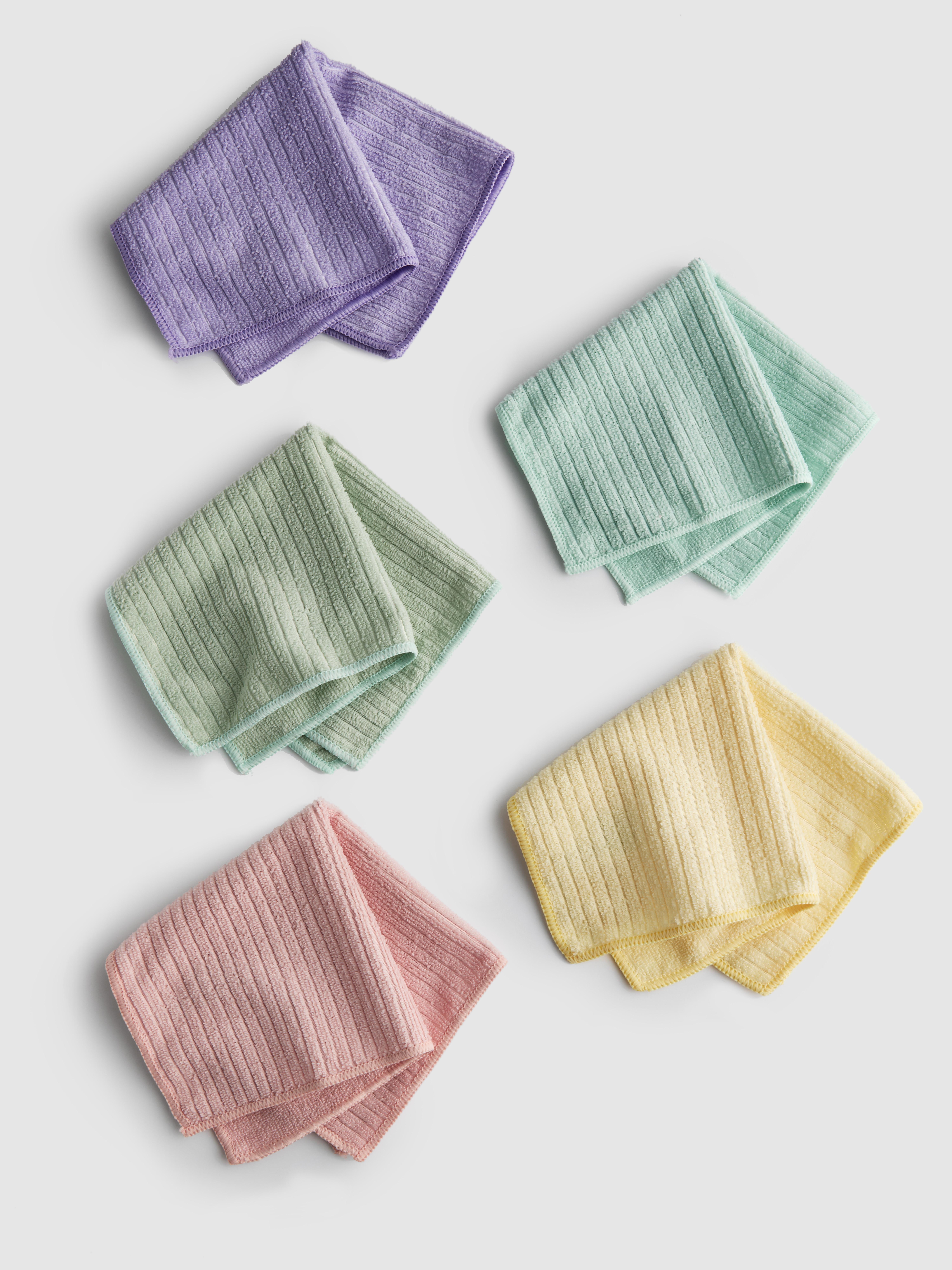 Lot de 5 chiffons en microfibre Multicolore
