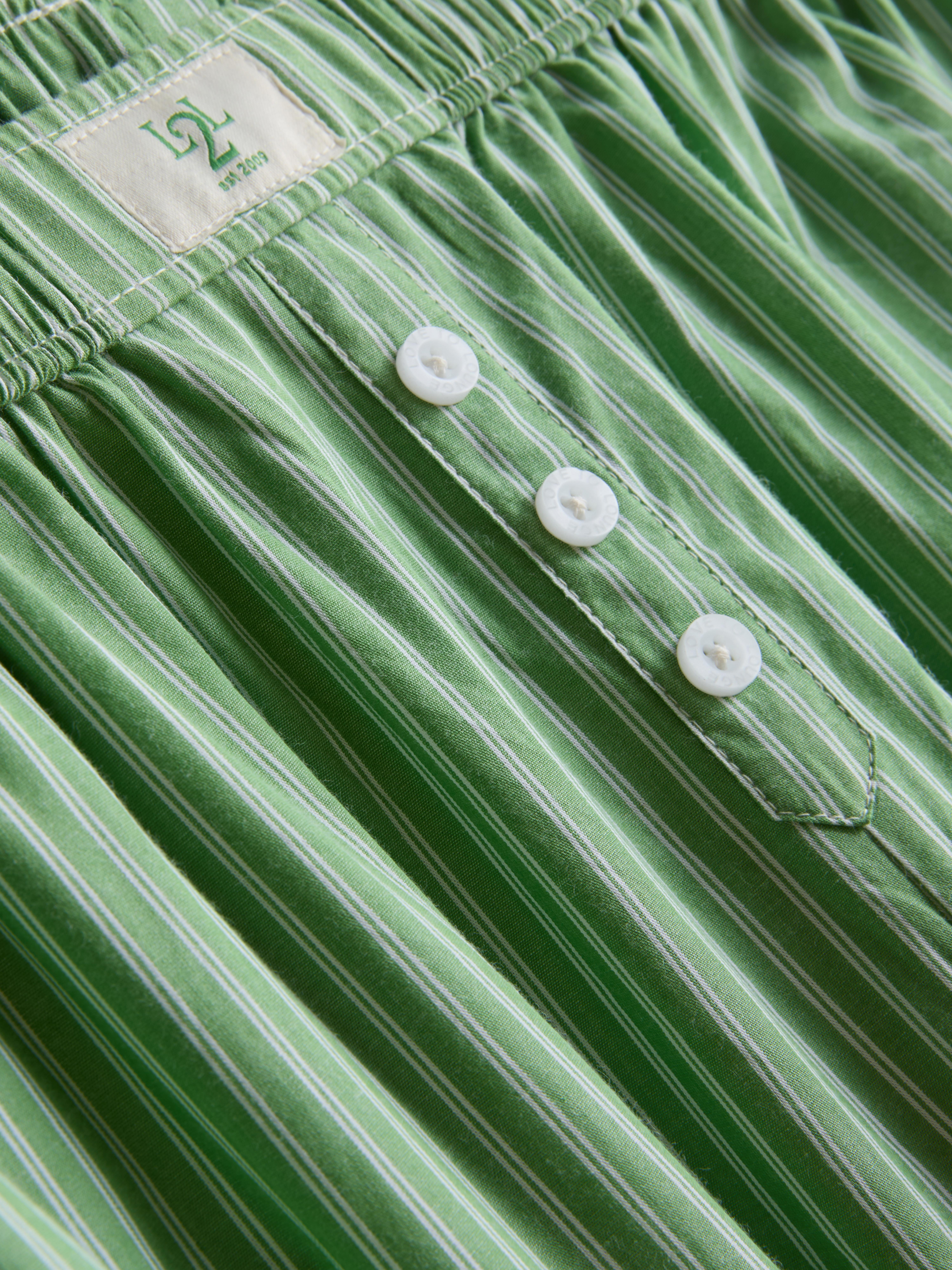 Women's Light Green Love To Lounge Stripe Pajama Bottoms