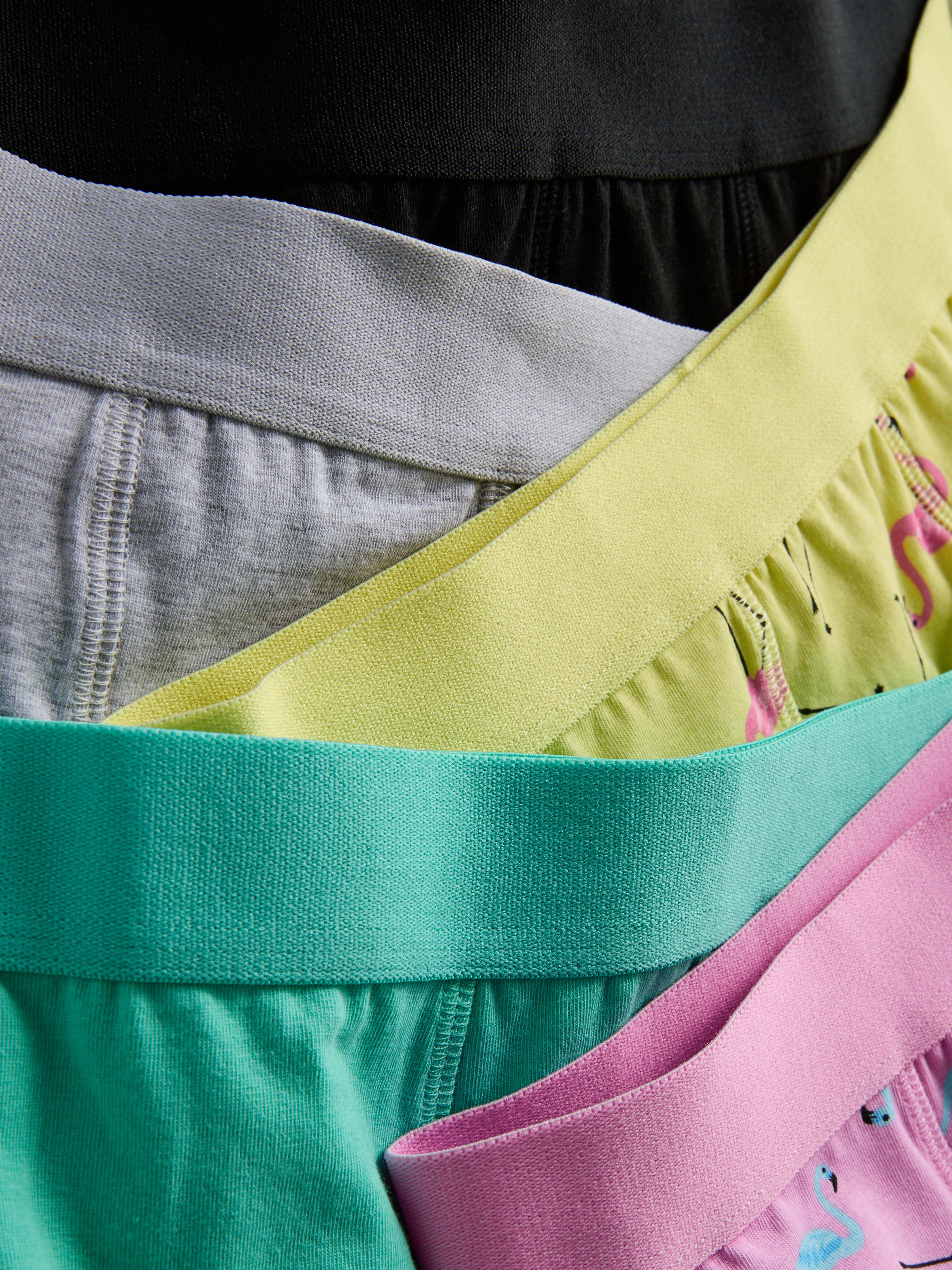 Men's Yellow 5pk Flamingo Trunks