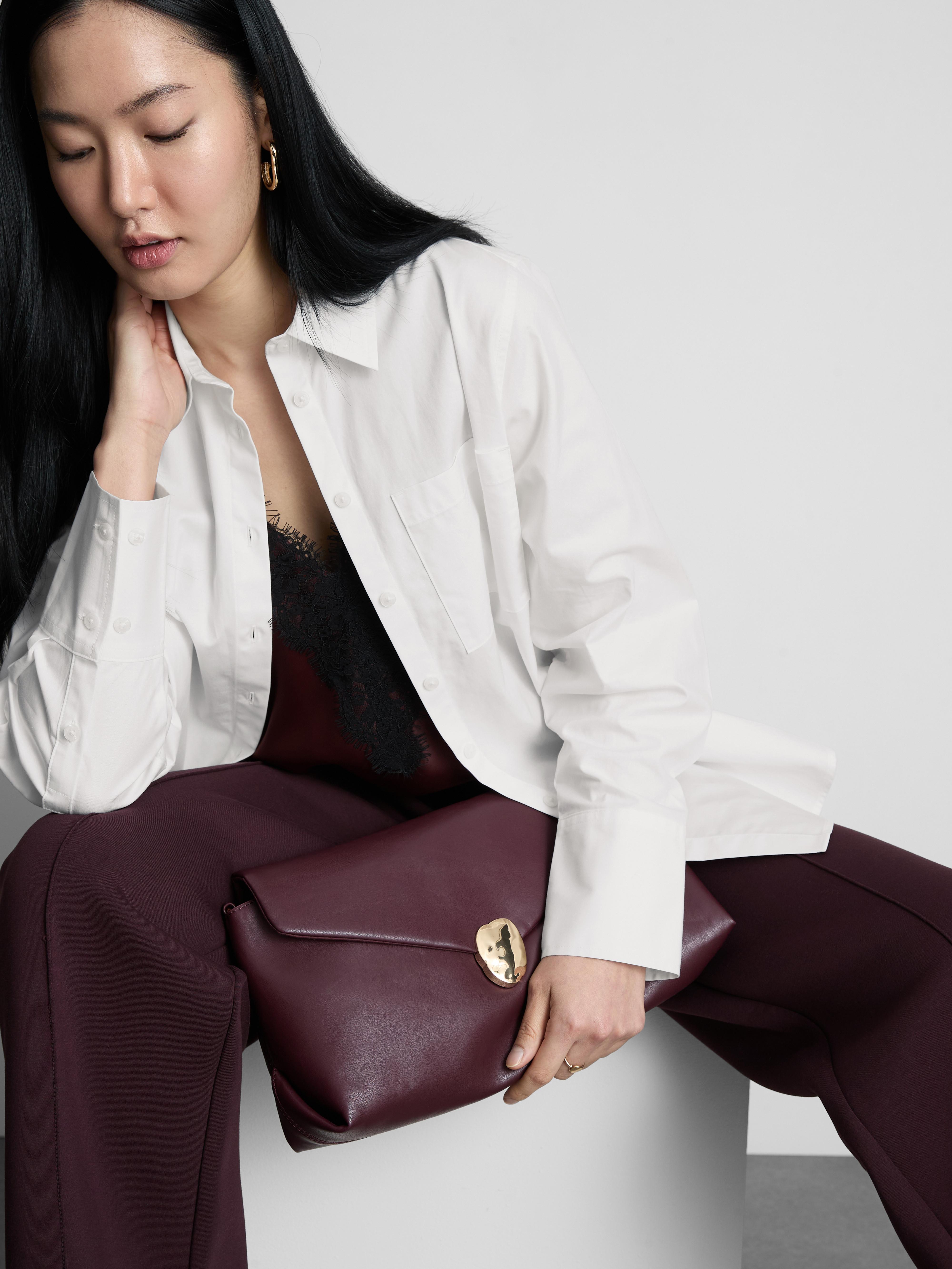 Women's White The Edit Poplin Shirt