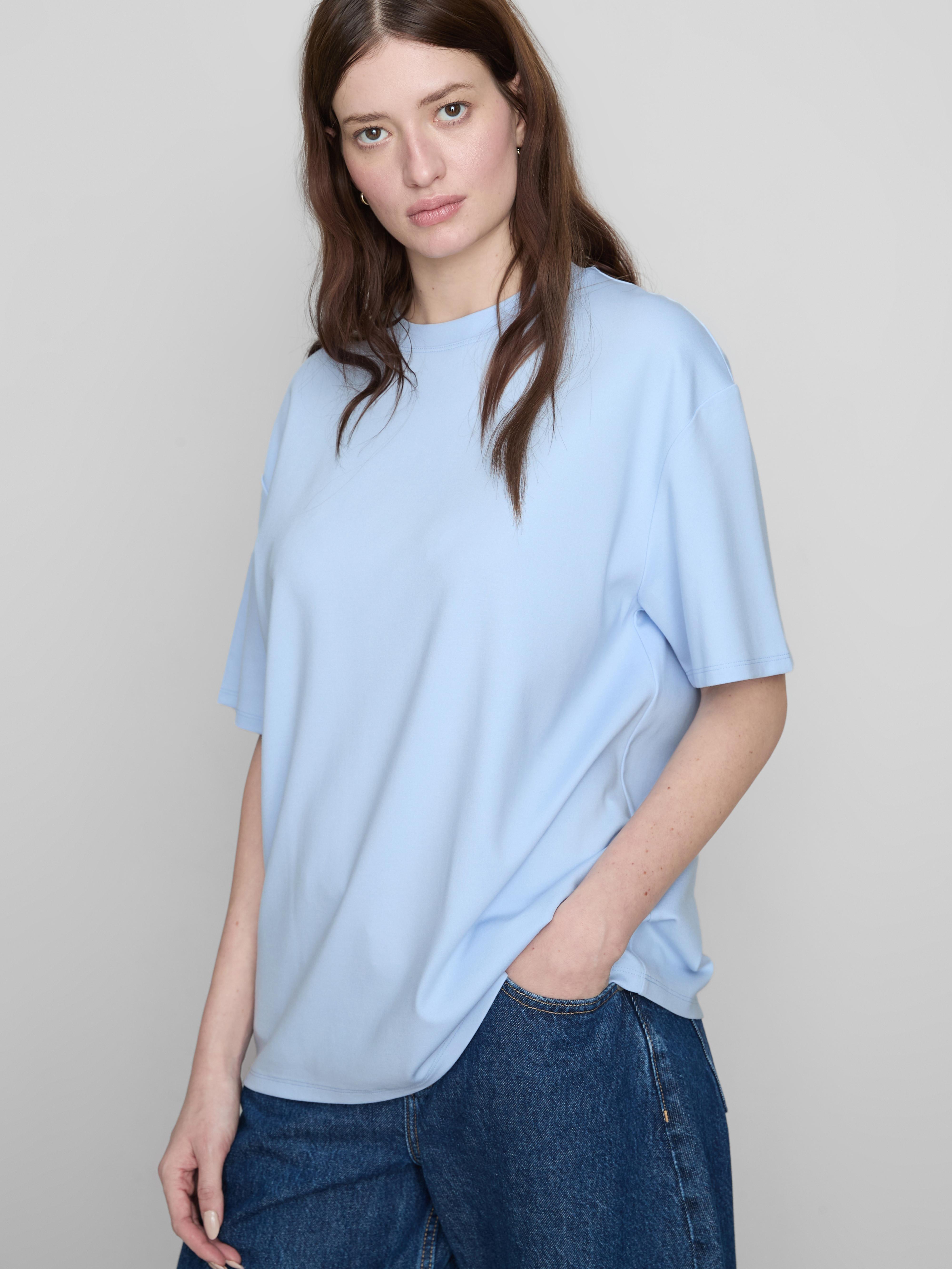 Women's Blue The Edit Crew Neck T-Shirt