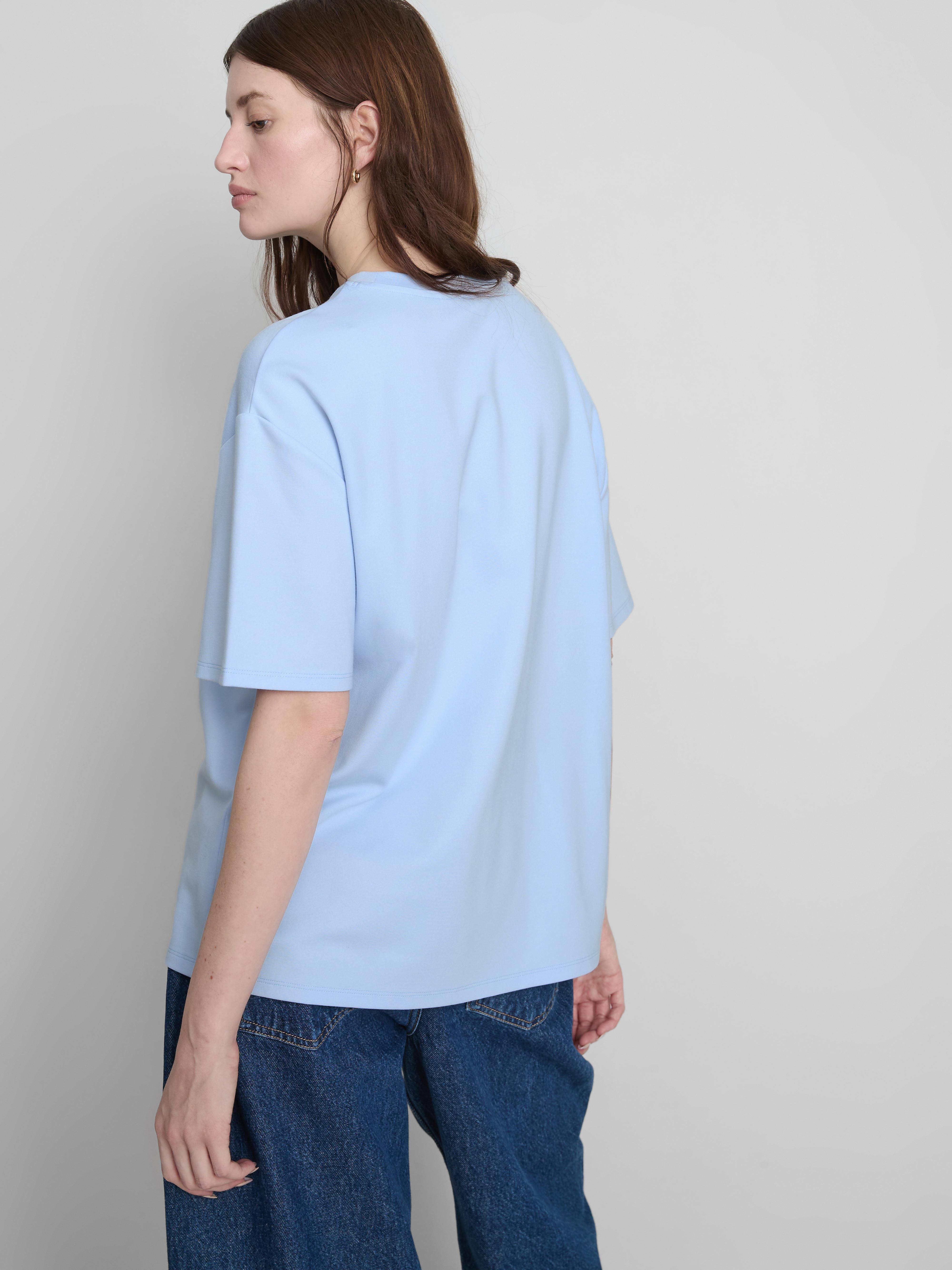 Women's Blue The Edit Crew Neck T-Shirt