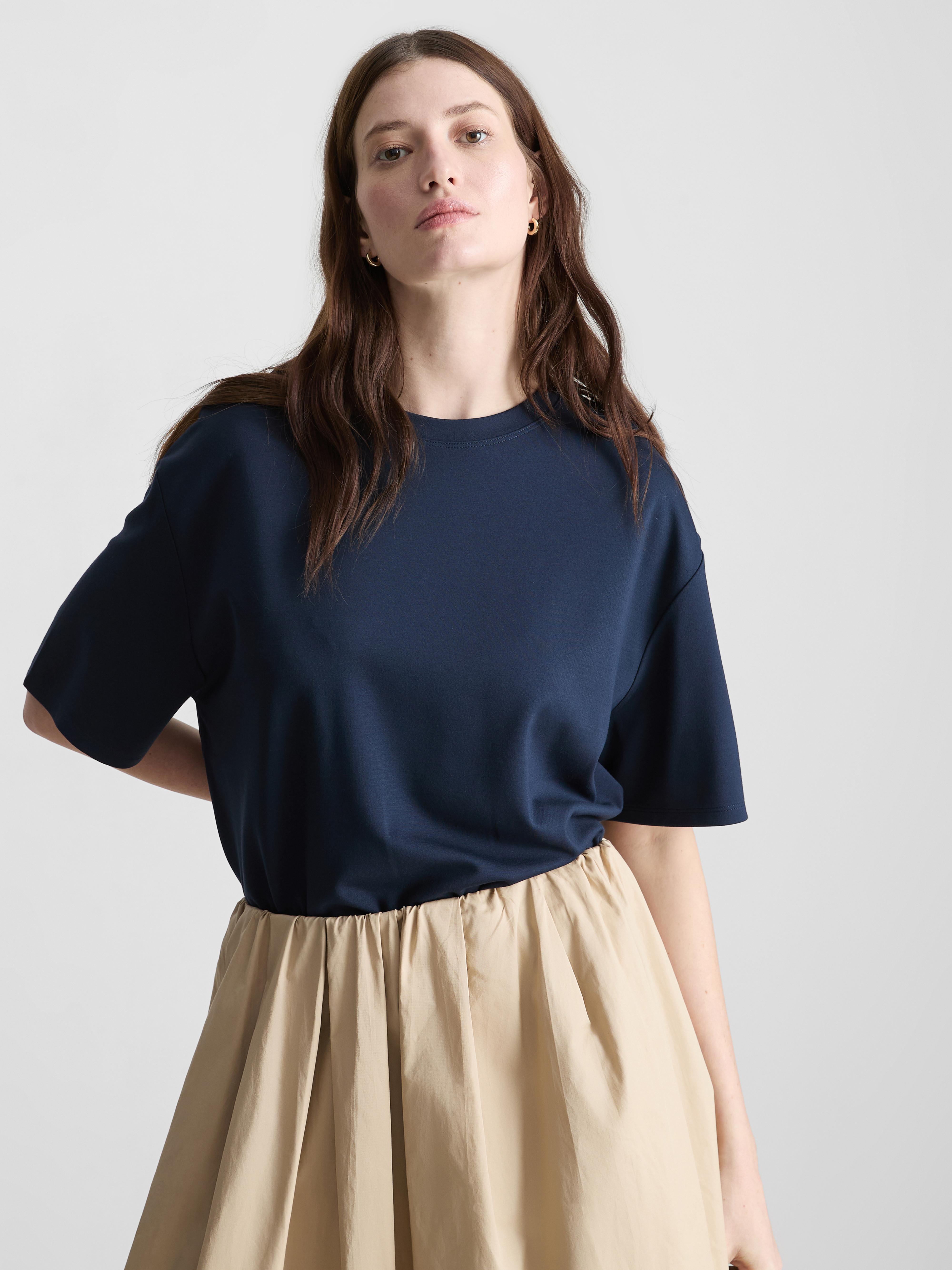 Women's Navy The Edit Crew Neck T-Shirt