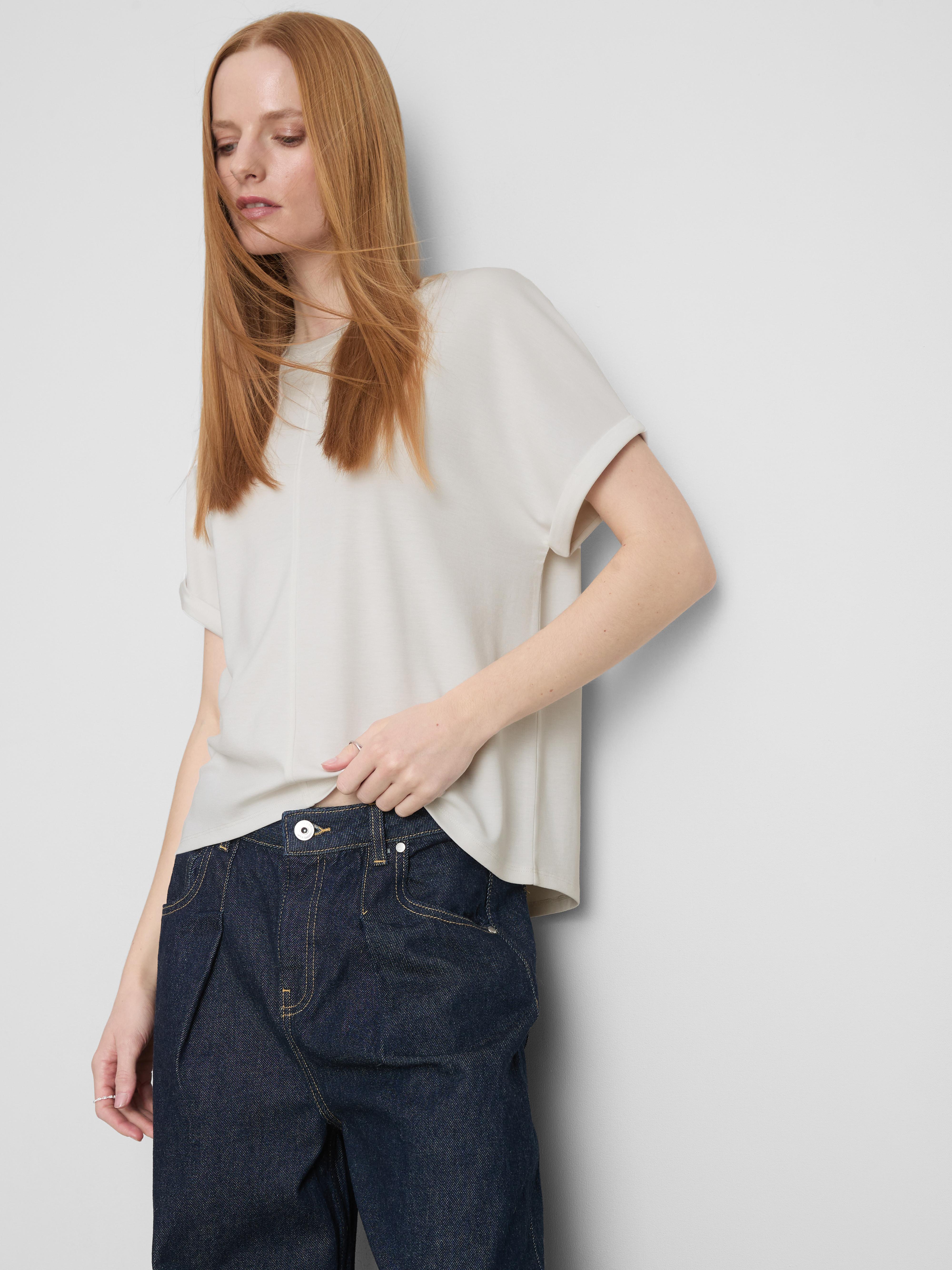 The Edit Seam-Detail Tee