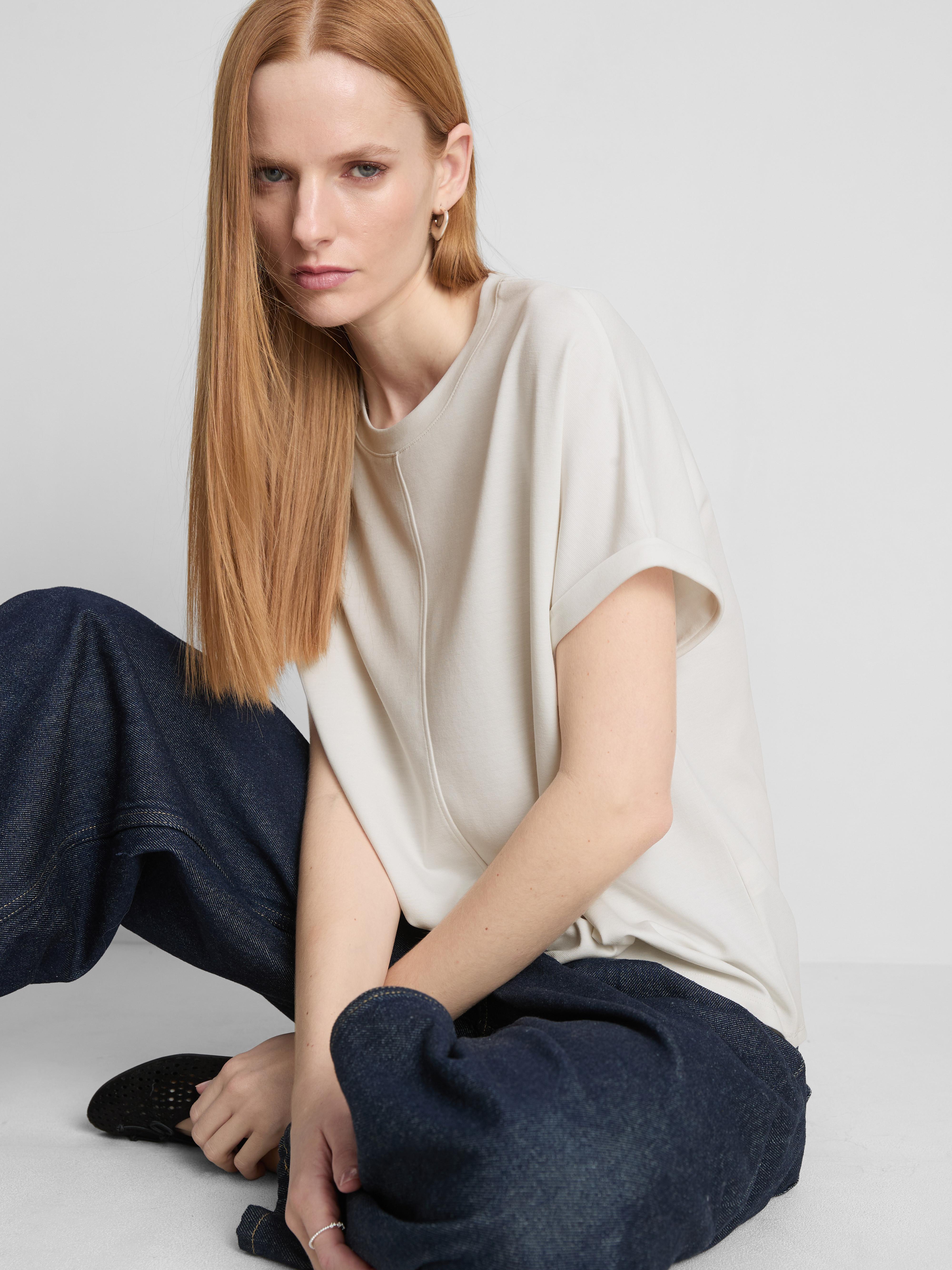 The Edit Seam-Detail Tee