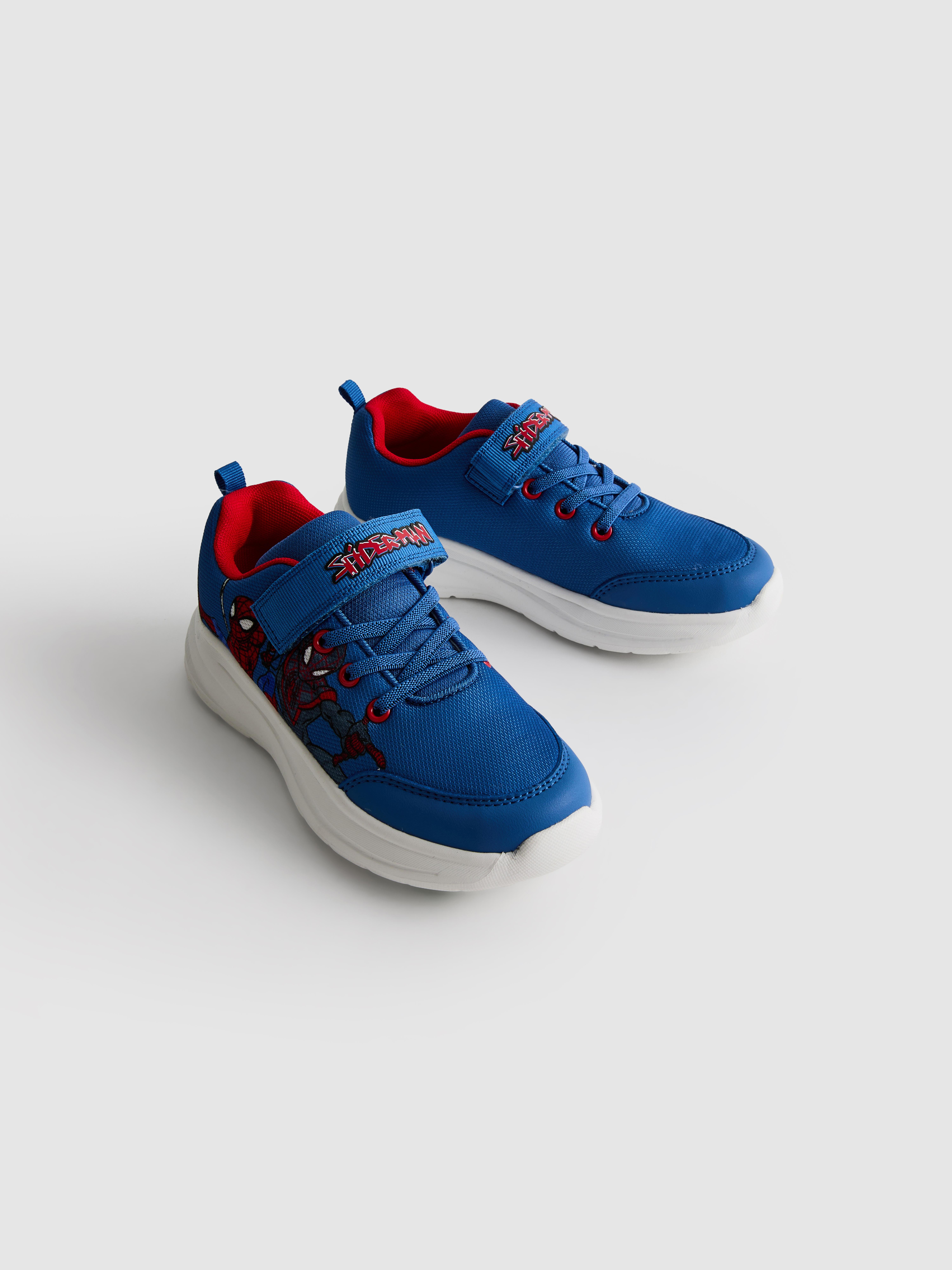 Boys Navy MARVEL Spider-Man Self-Fastening Sneakers