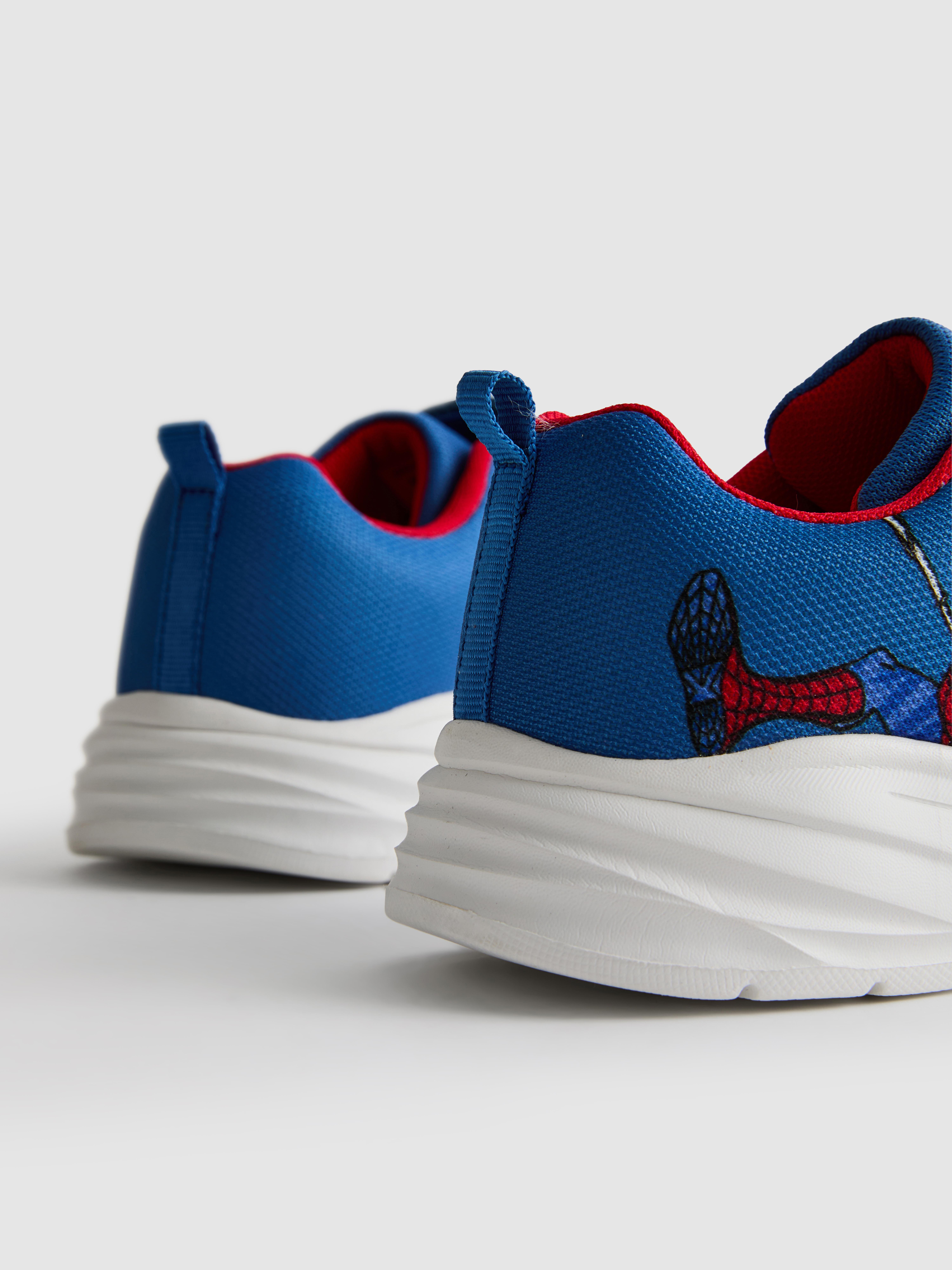 Boys Navy MARVEL Spider-Man Self-Fastening Sneakers