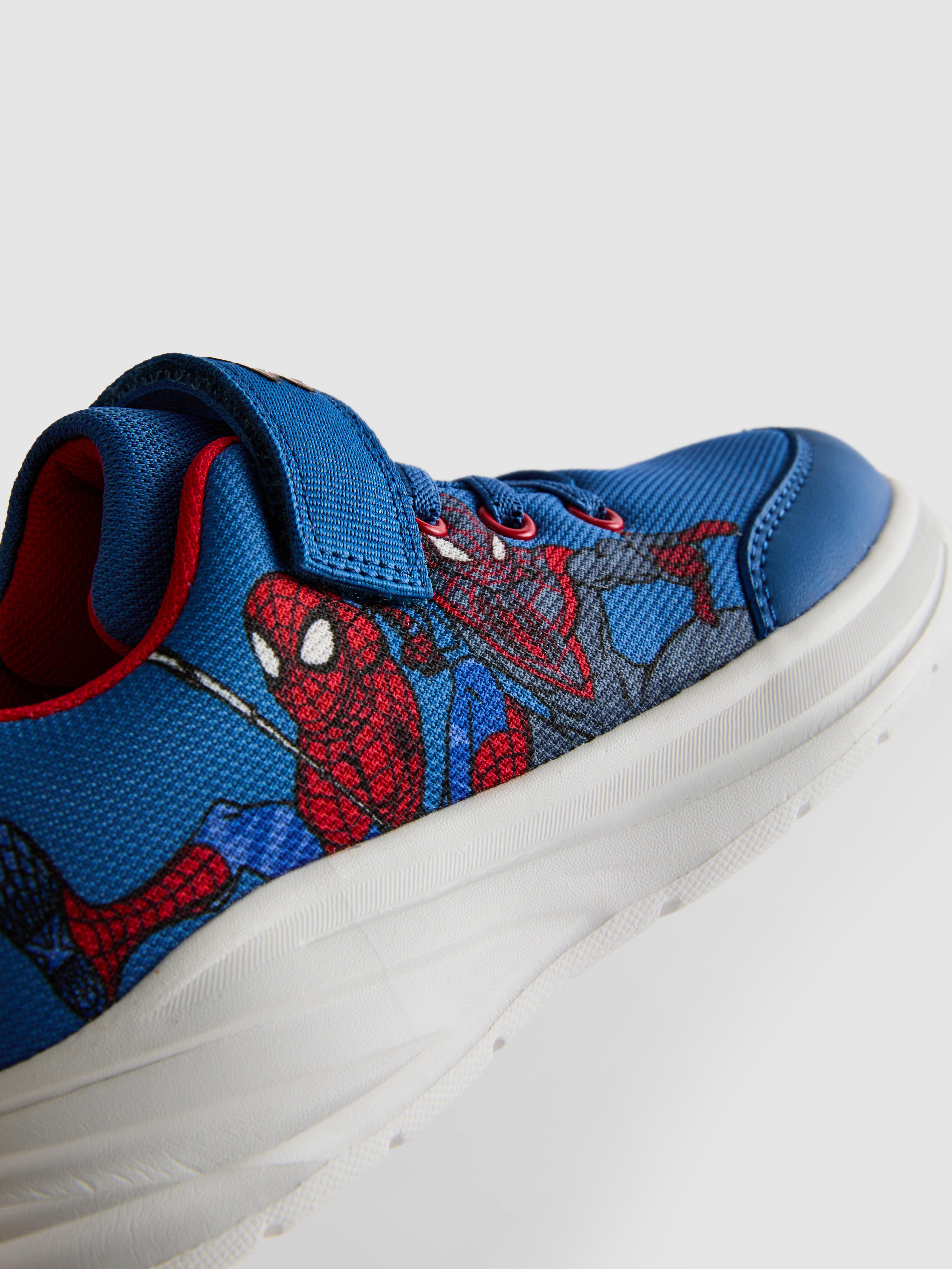 Boys Navy MARVEL Spider-Man Self-Fastening Sneakers