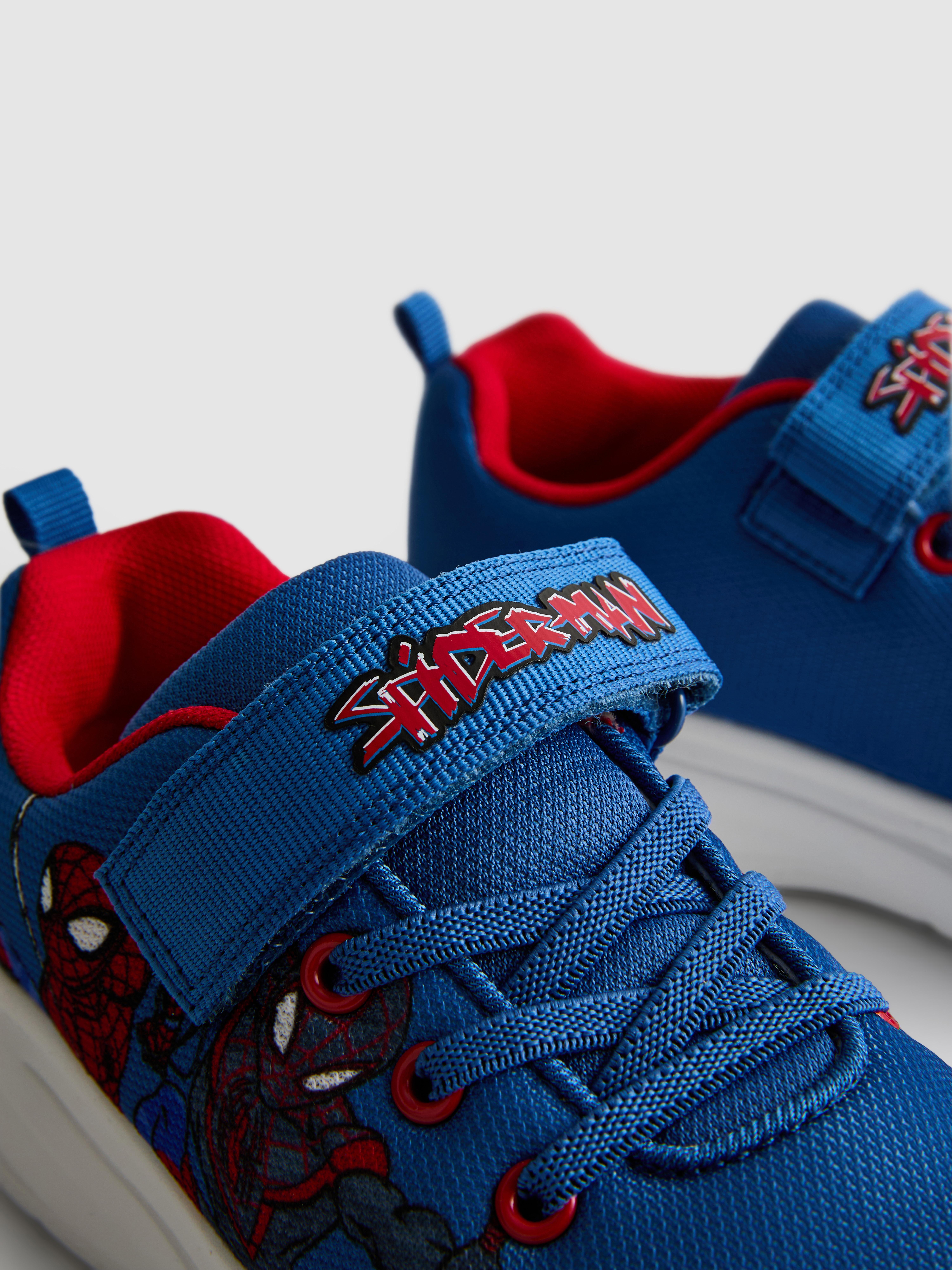 Boys Navy MARVEL Spider-Man Self-Fastening Sneakers