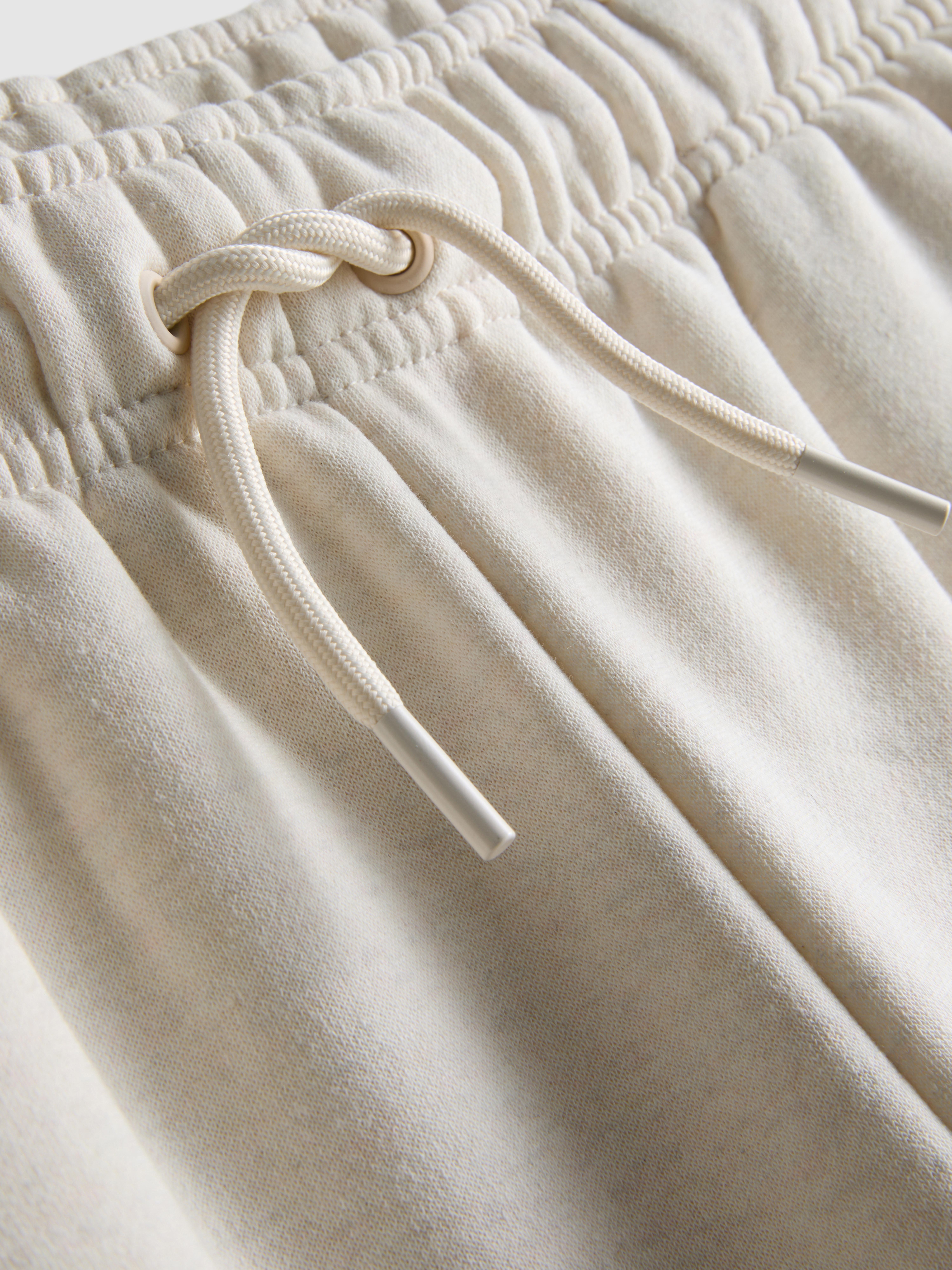 Women's Oatmeal Cotton-Blend Straight-Leg Joggers