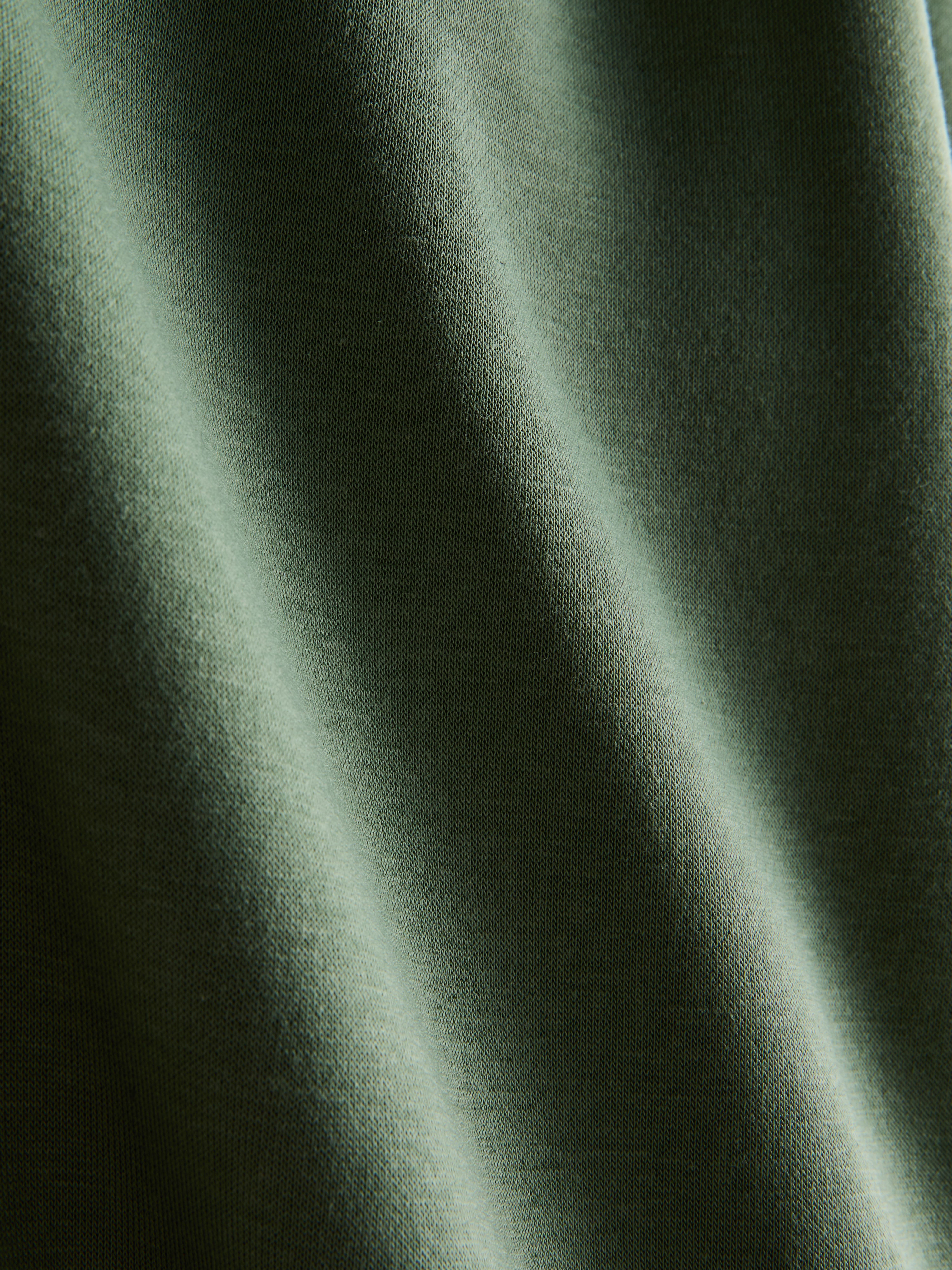 Women's Olive Cotton-Blend Straight-Leg Joggers