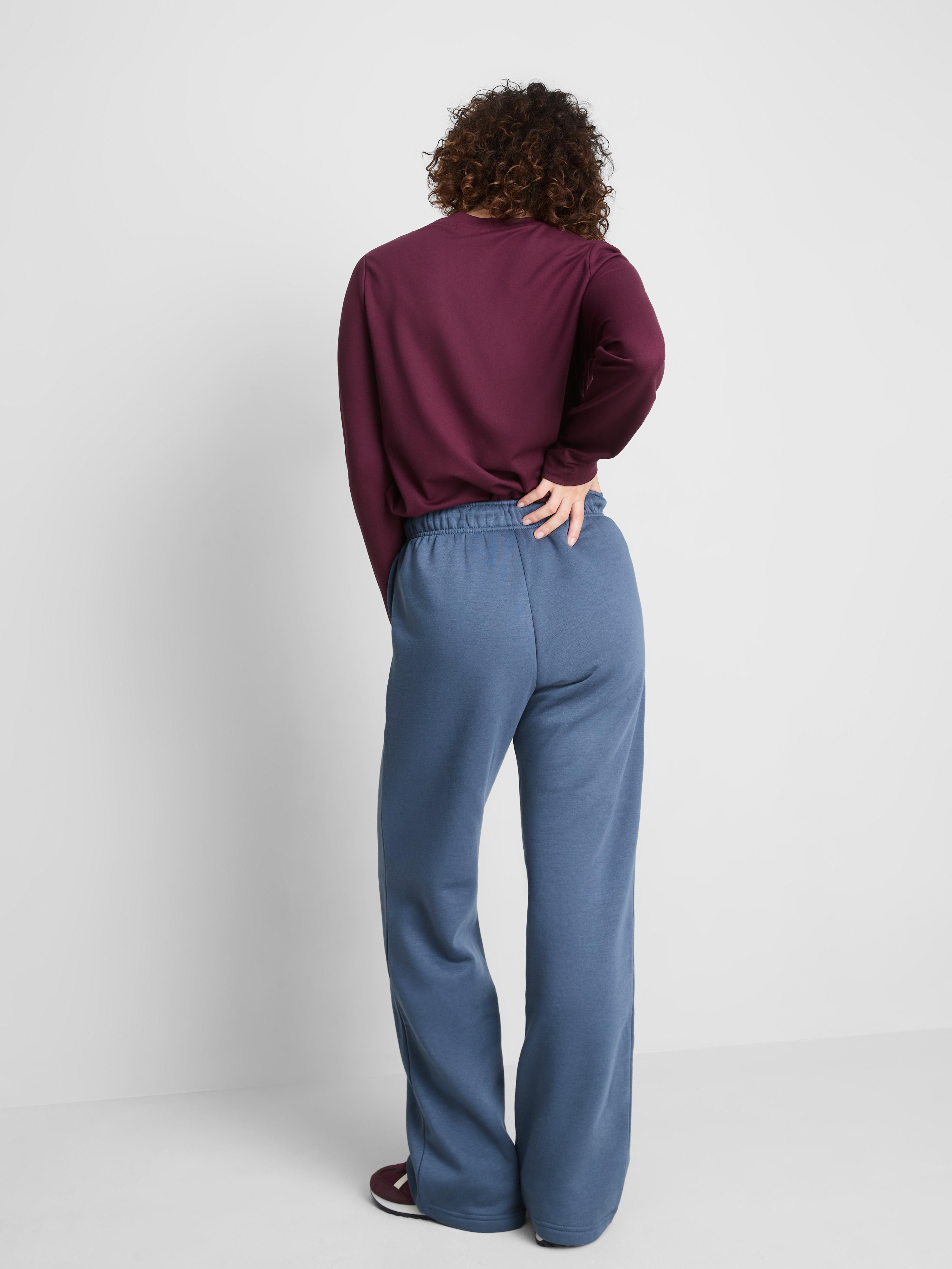 Women's Dark Cotton-Blend Straight-Leg Joggers