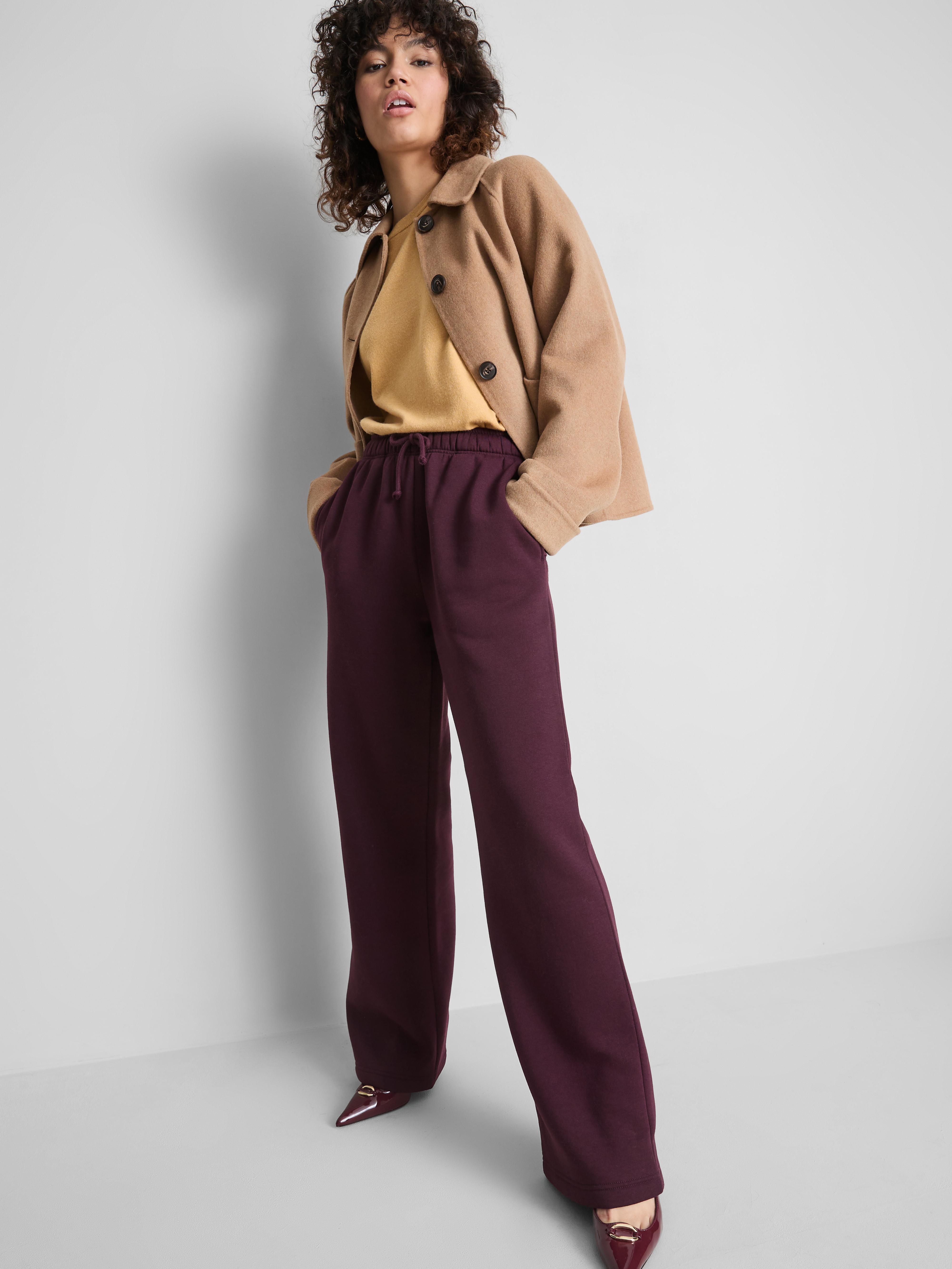 Cotton Blend Straight Leg Joggers