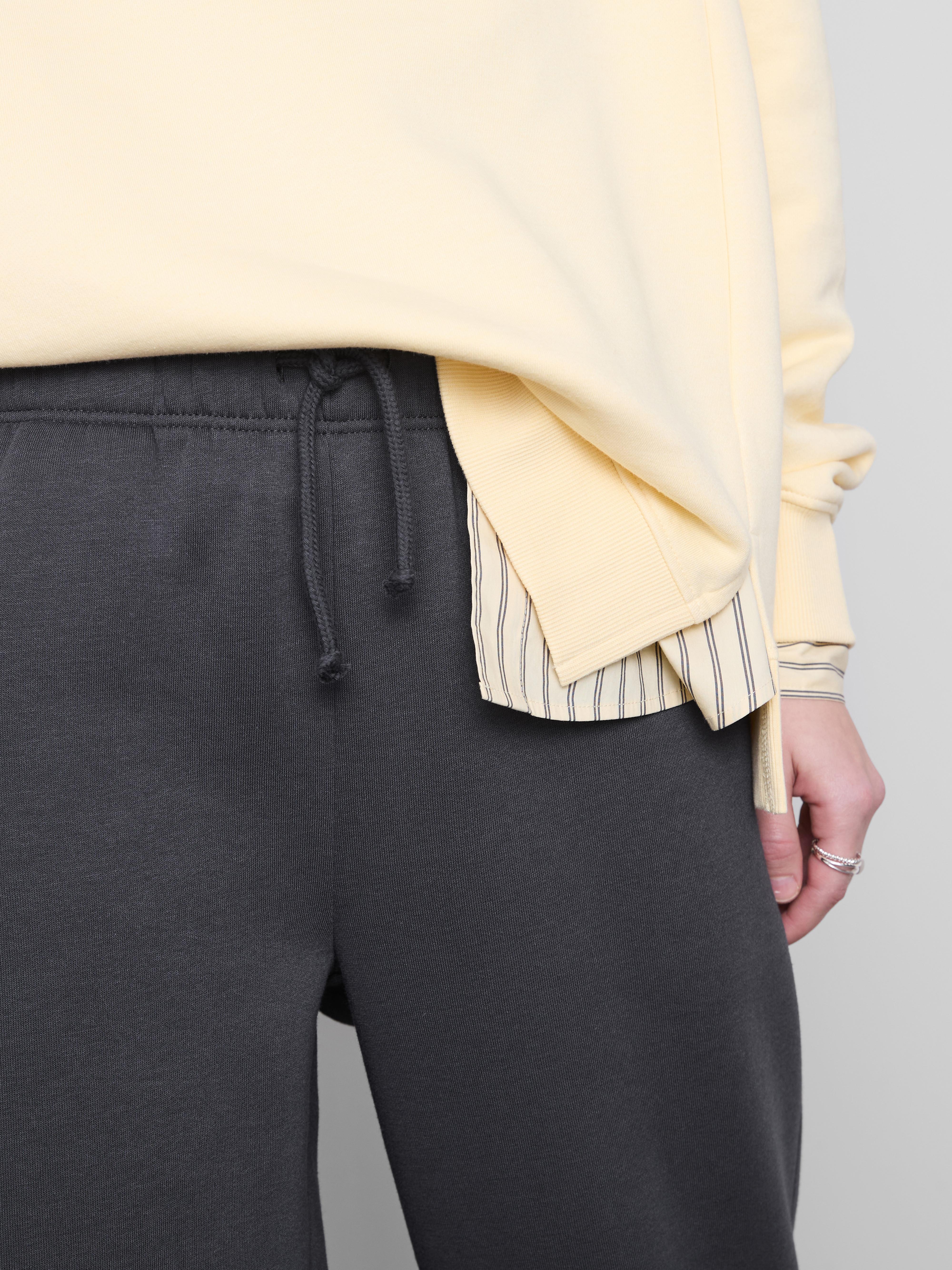 Women's Charcoal Cotton-Blend Straight-Leg Joggers