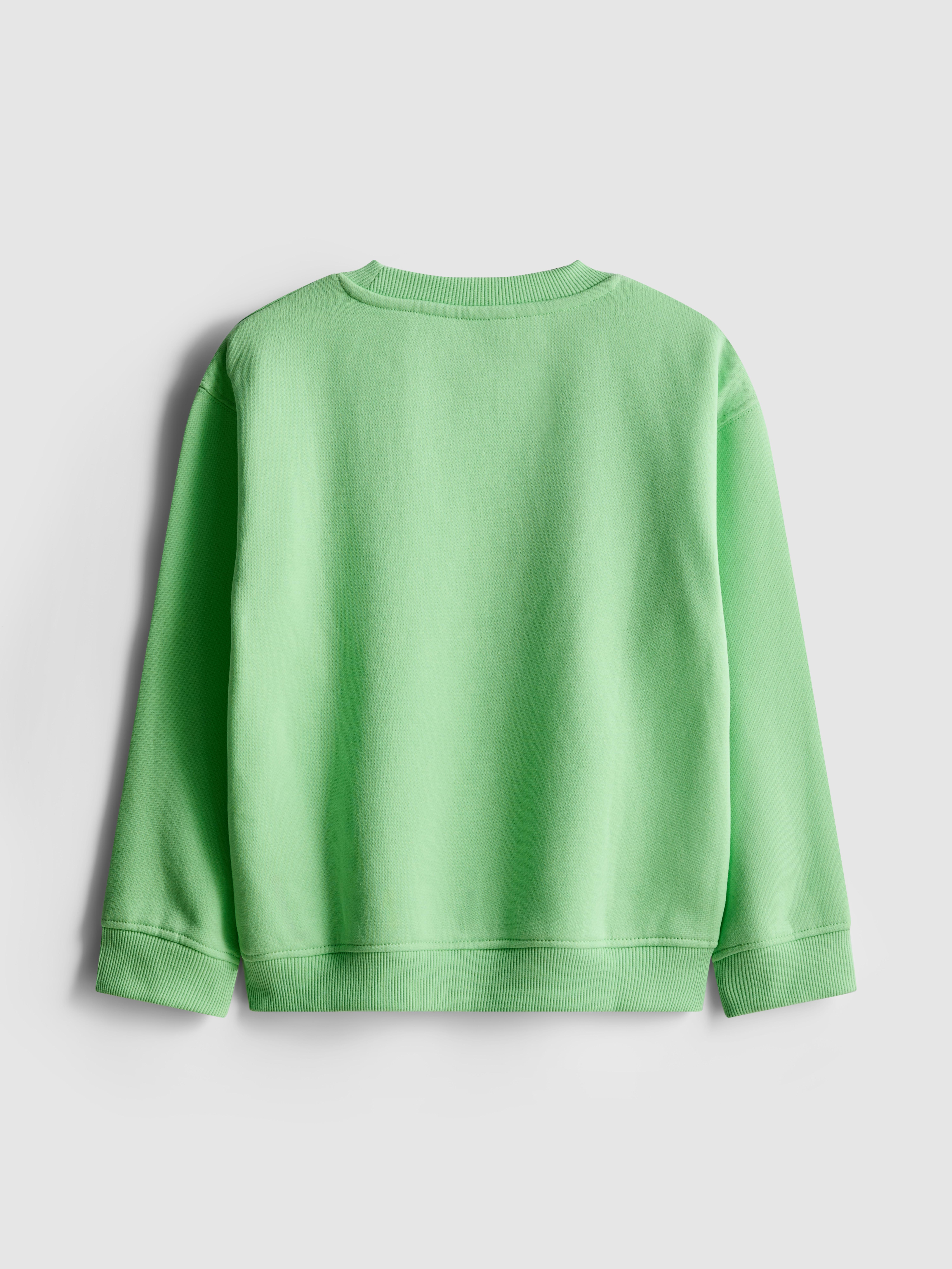 Boys Bright Green 1.5-8yrs | Printed Sweatshirt