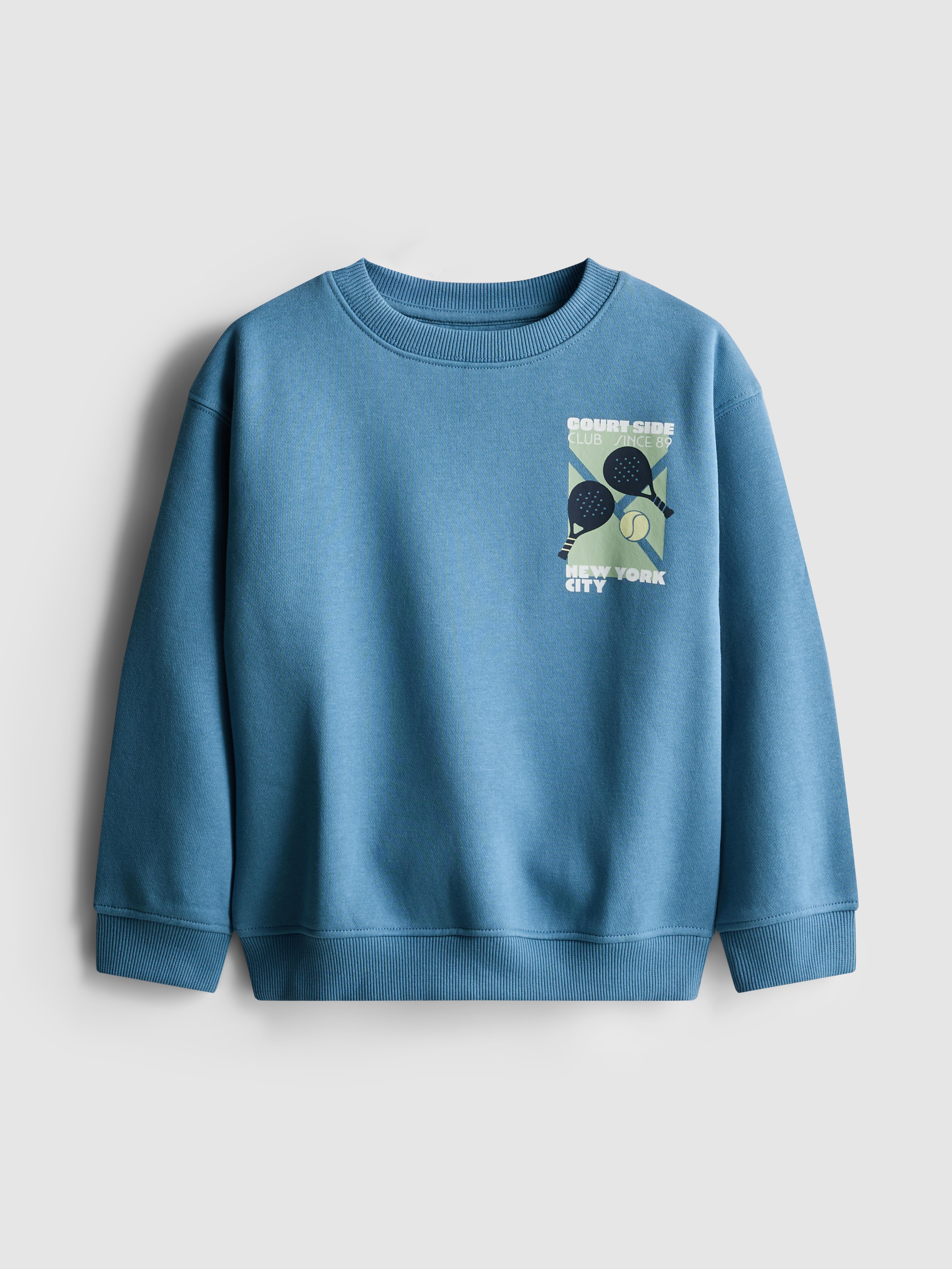 Boys Blue 1.5-8yrs | Printed Sweatshirt