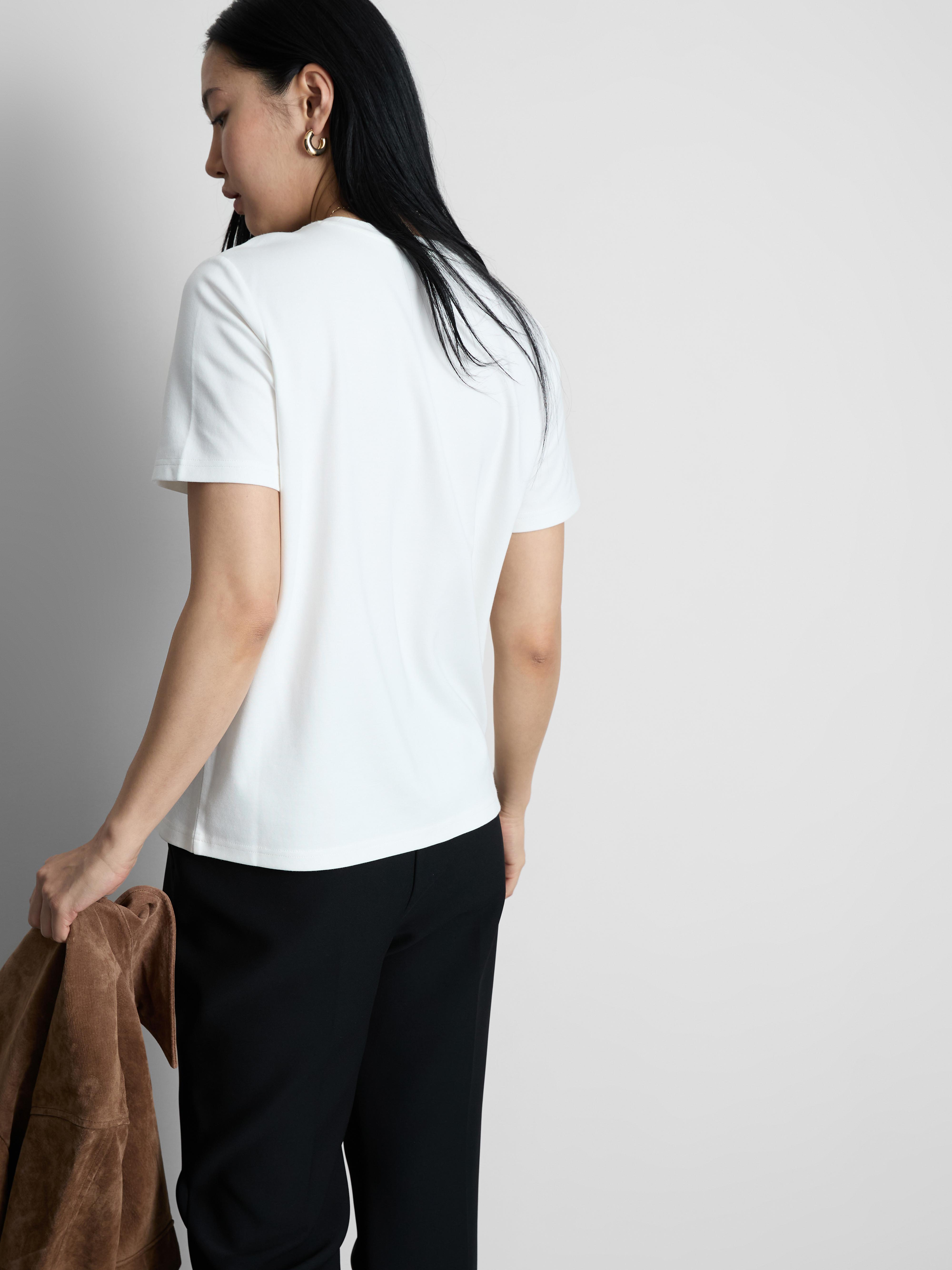 Women's White The Edit Slim Fit T-Shirt
