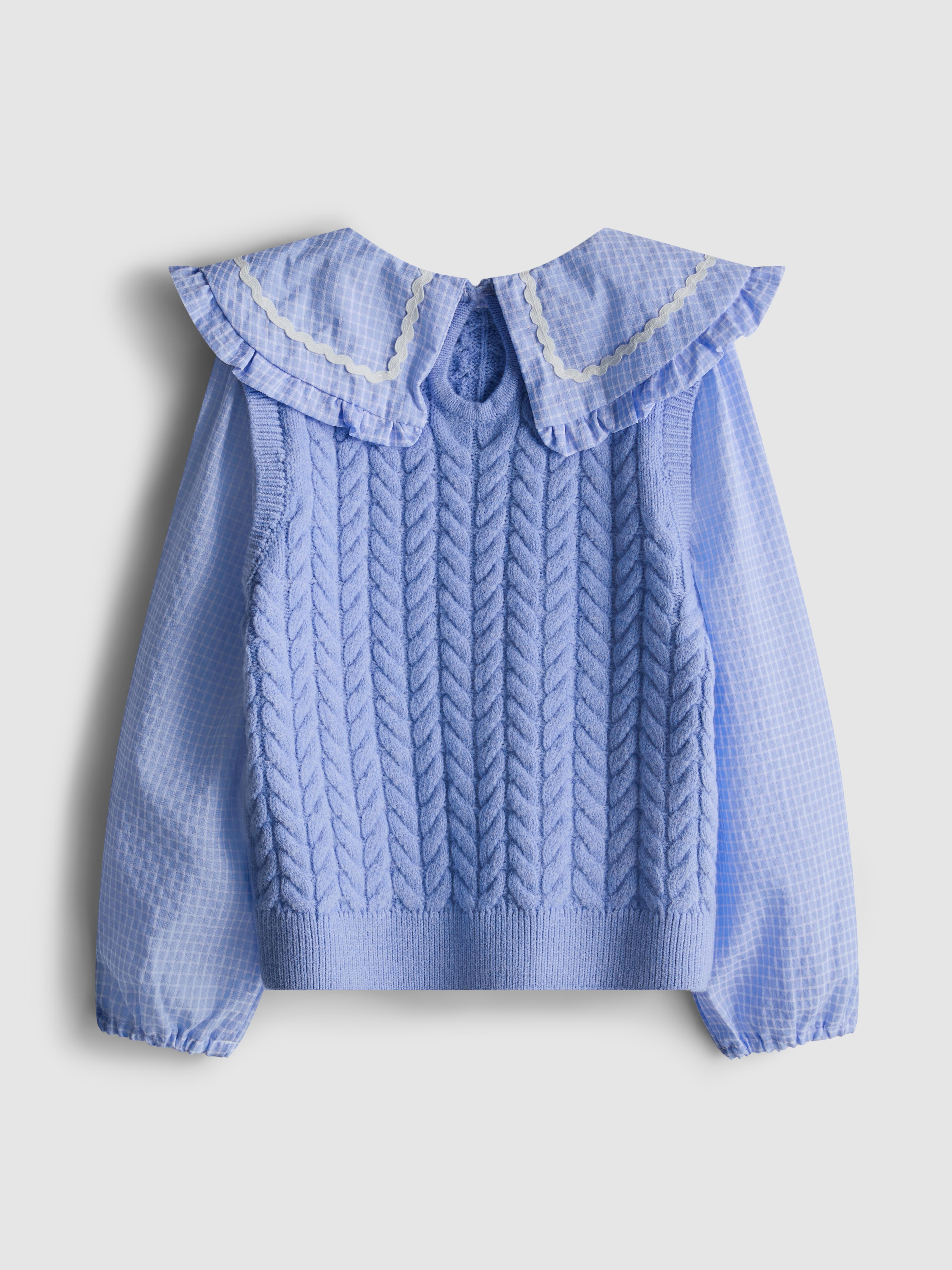 1.5-8yrs | 2-in-1 Collared Blouse Vest