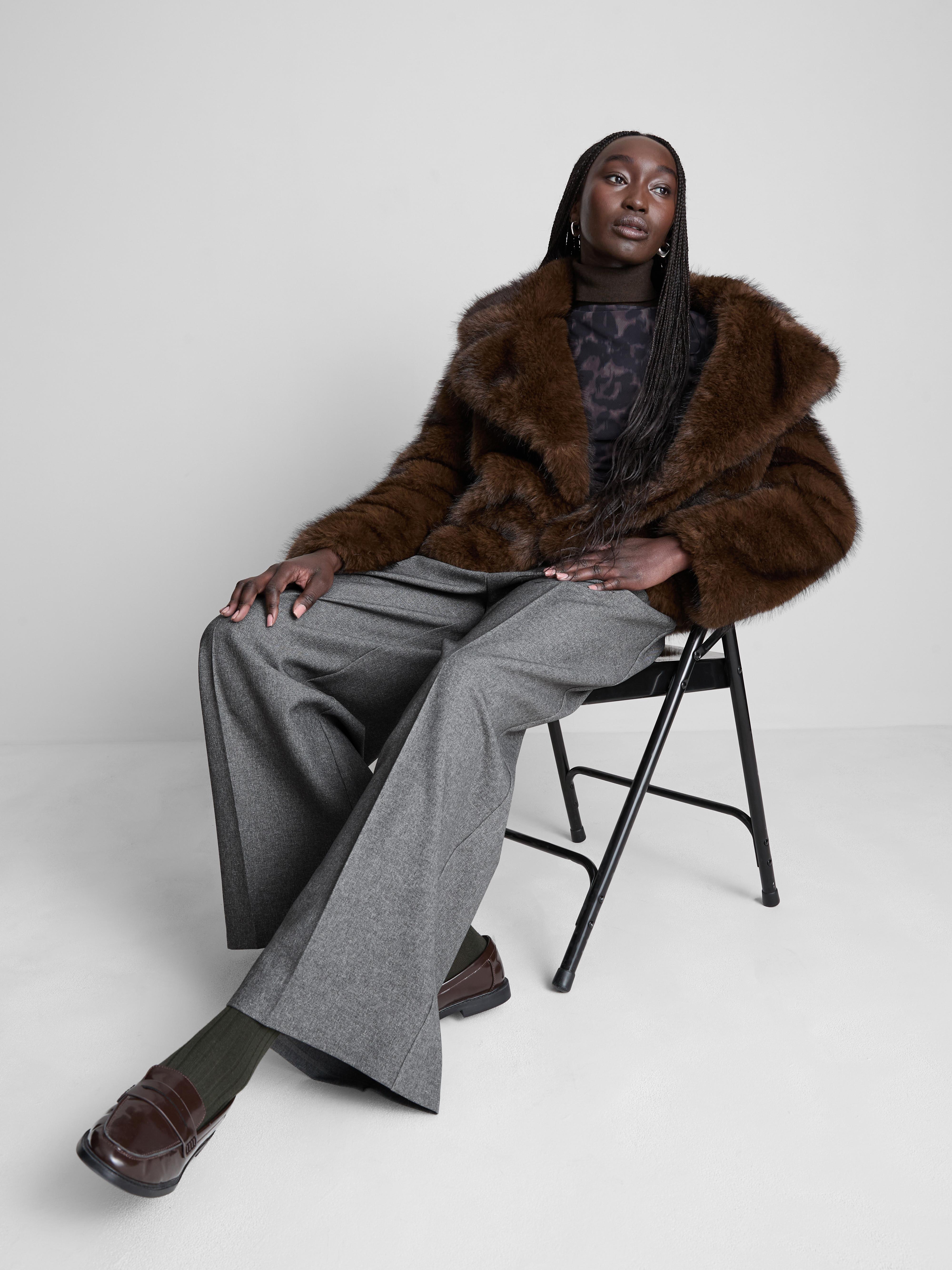 Women's Gray Heather Wide Leg Pants