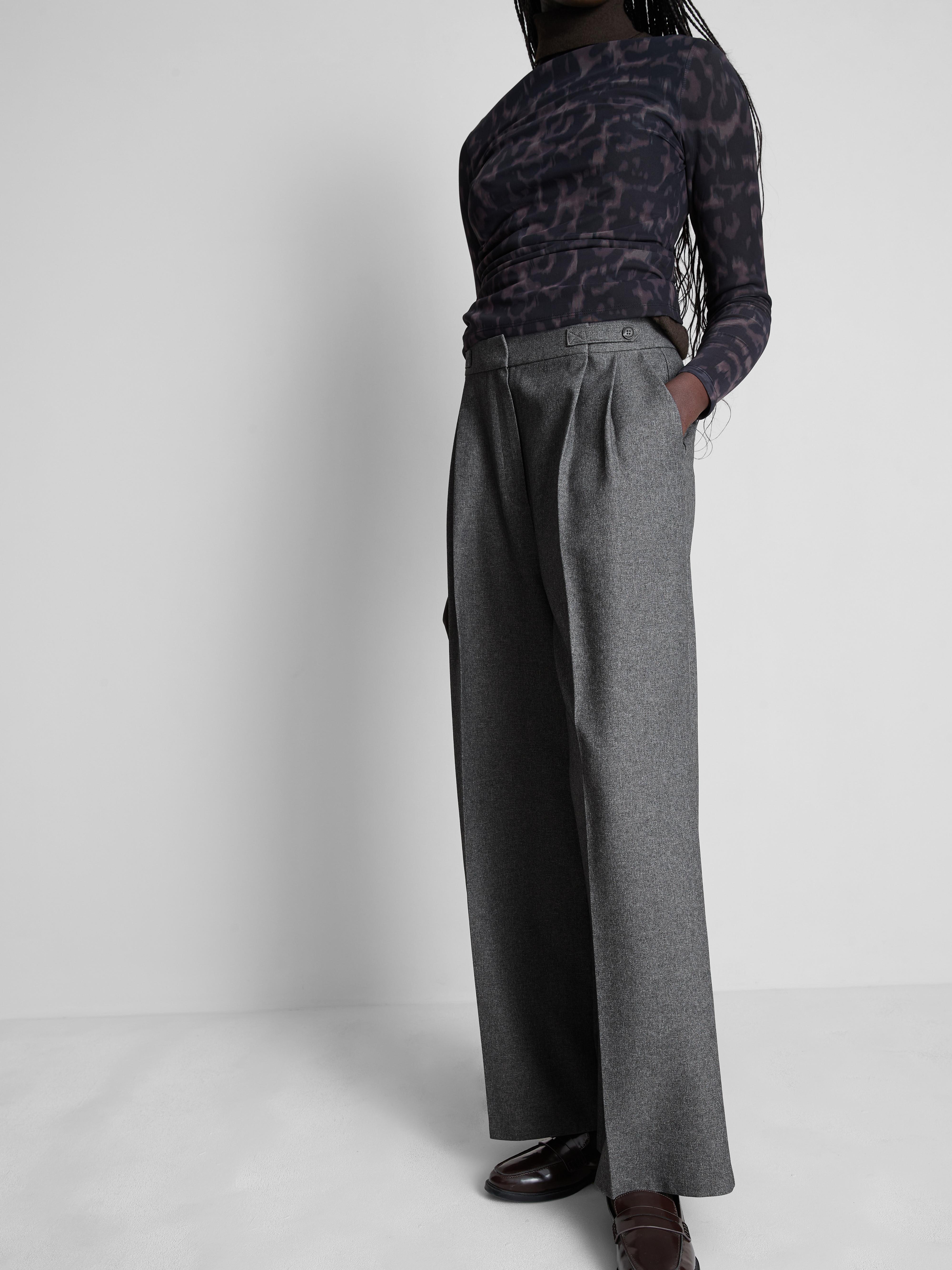 Women's Gray Heather Wide Leg Pants