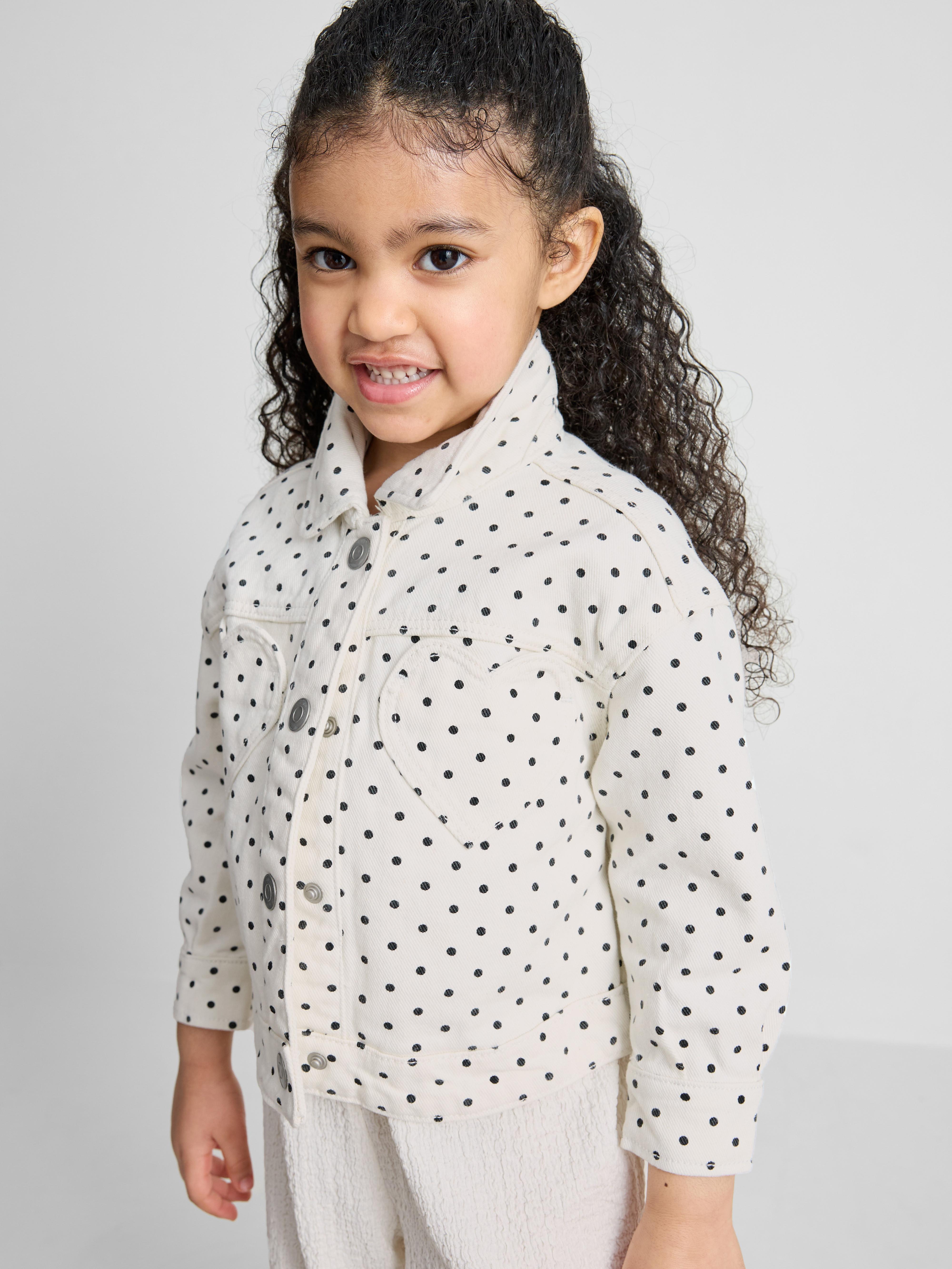 1.5-8yrs | Polka Dot Denim Jacket
