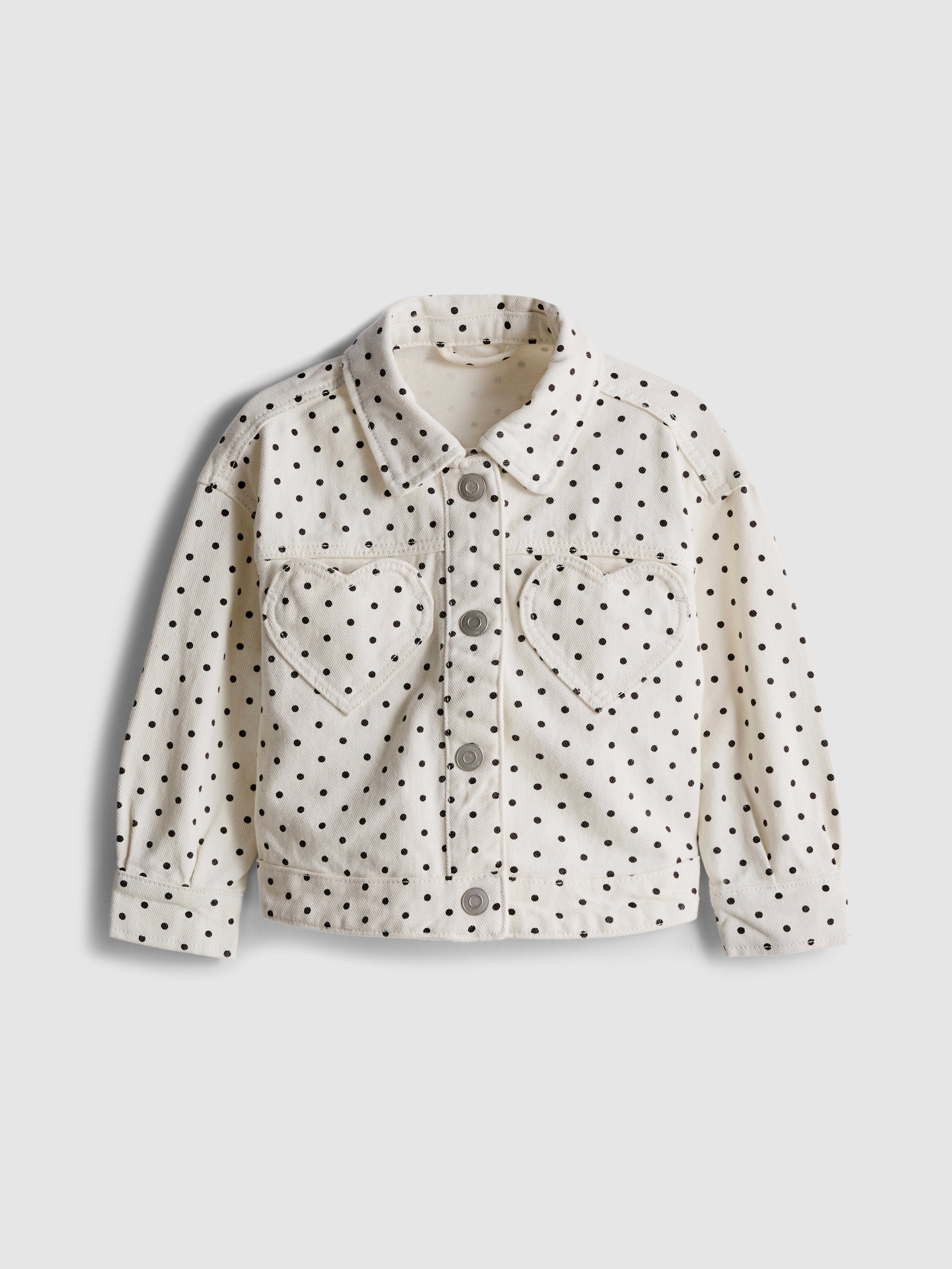 1.5-8yrs | Polka Dot Denim Jacket