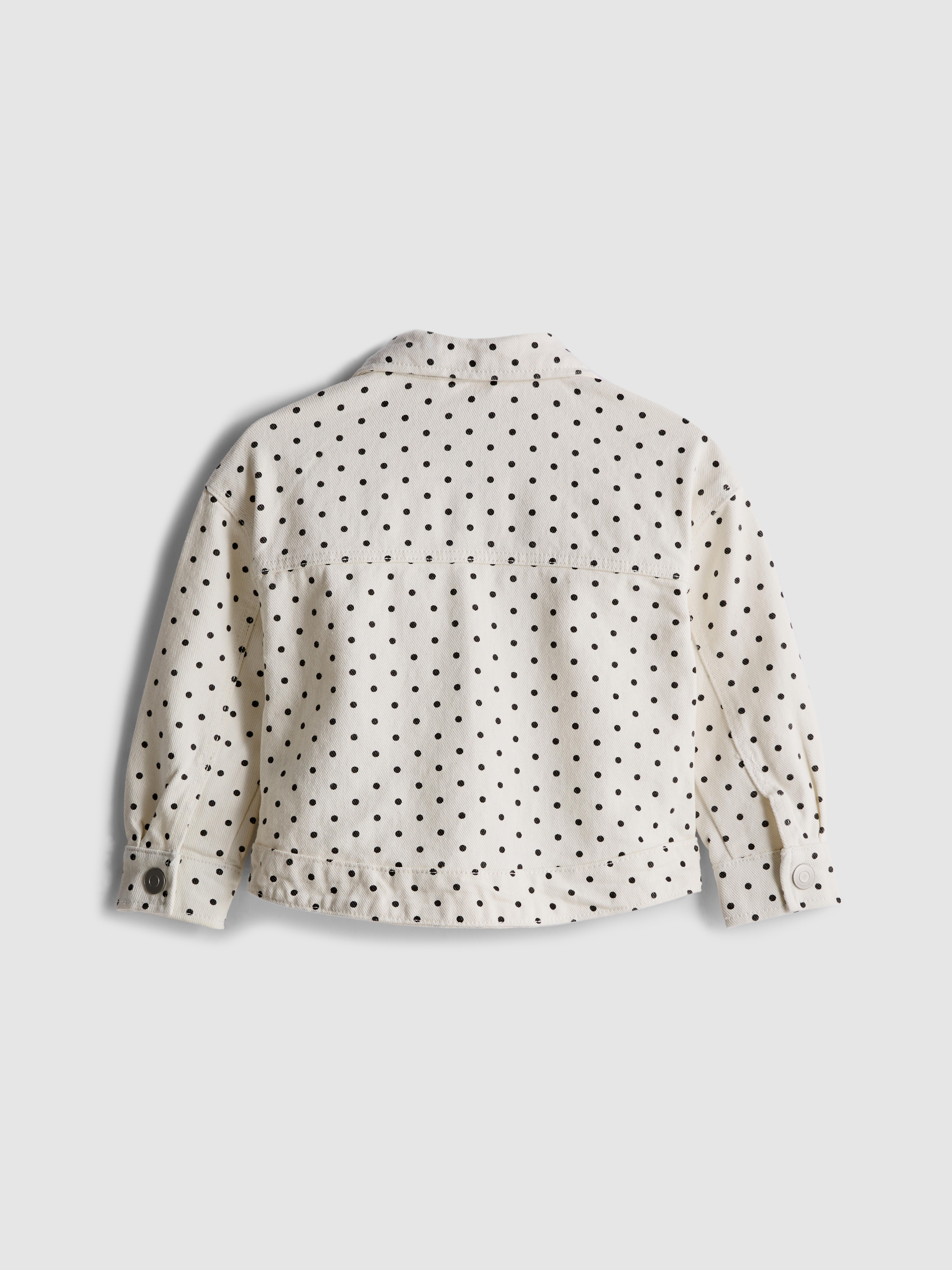 1.5-8yrs | Polka Dot Denim Jacket