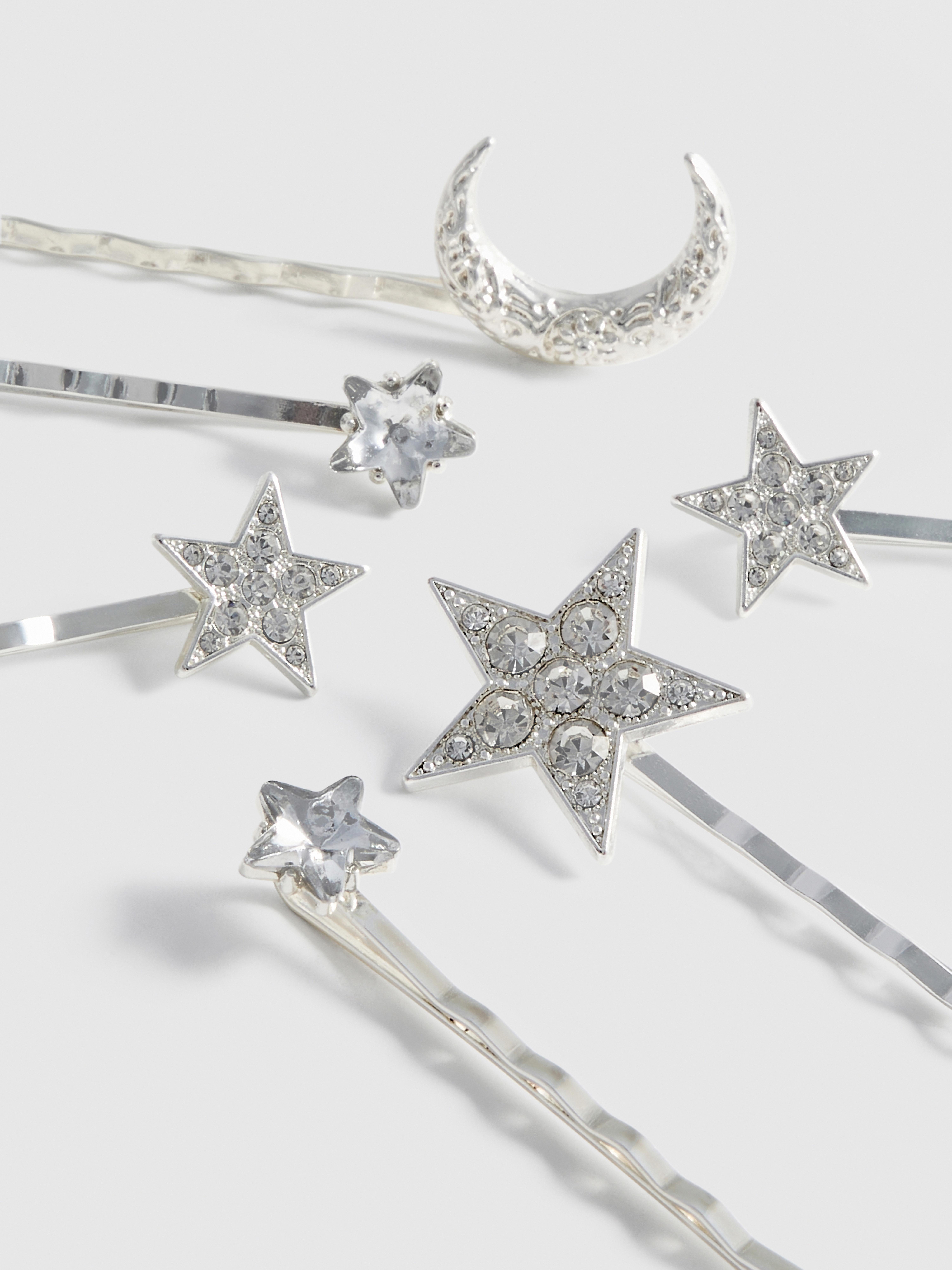 Haarspangen mit himmlischen Strassdesigns, 6er-Pack