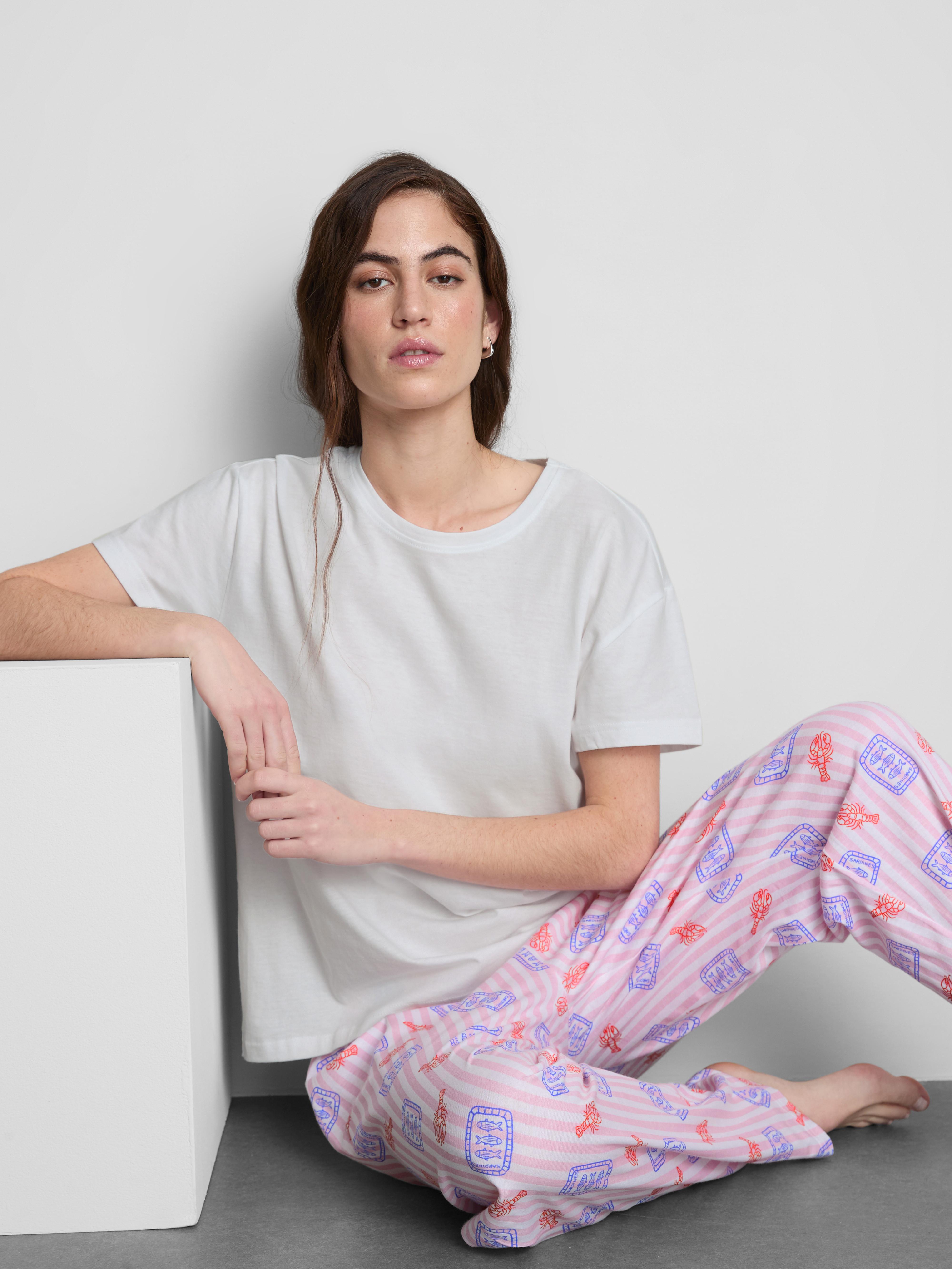Katoenen pyjama met print