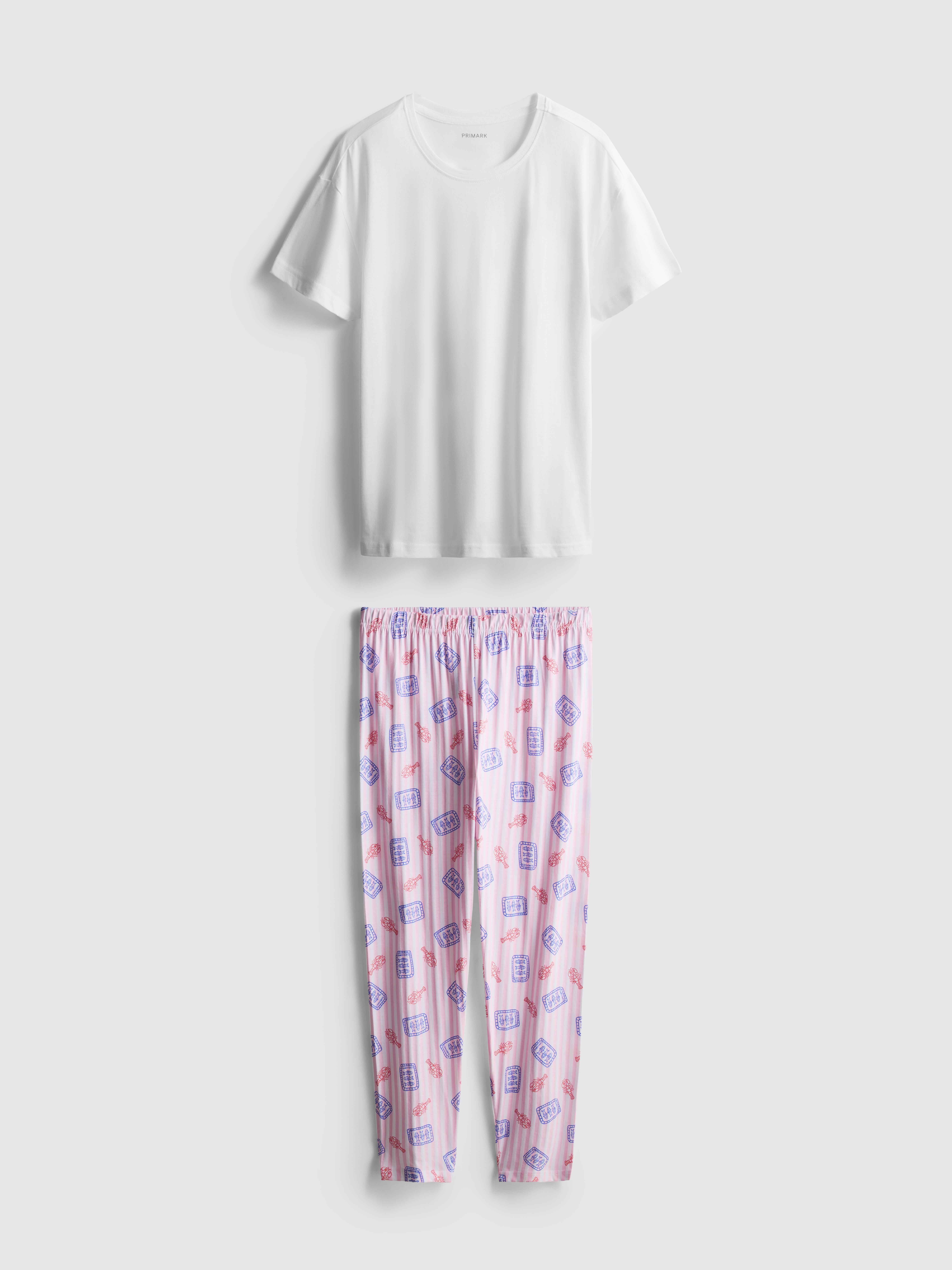 Katoenen pyjama met print