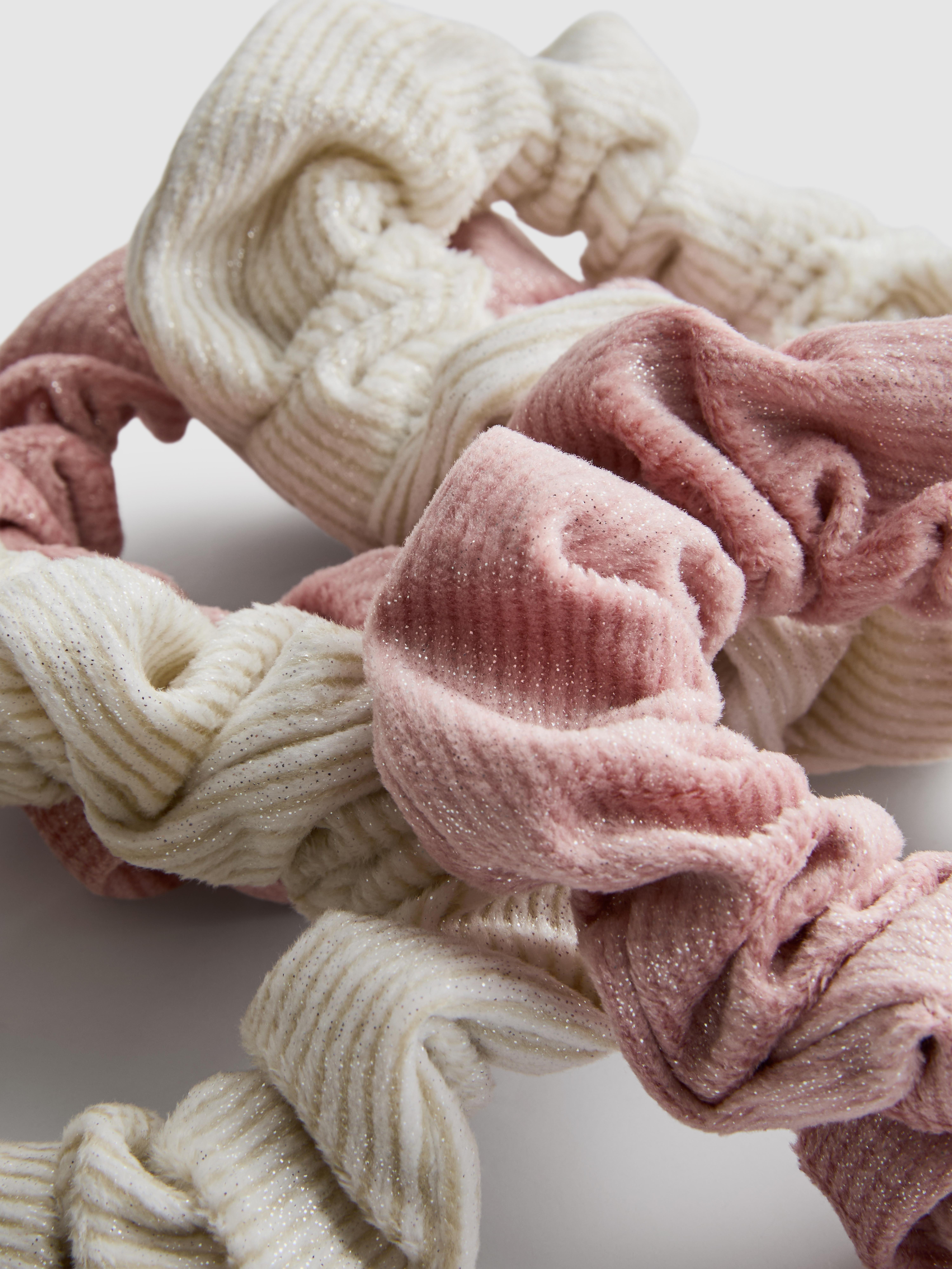 4pk Glitter Hair Scrunchies