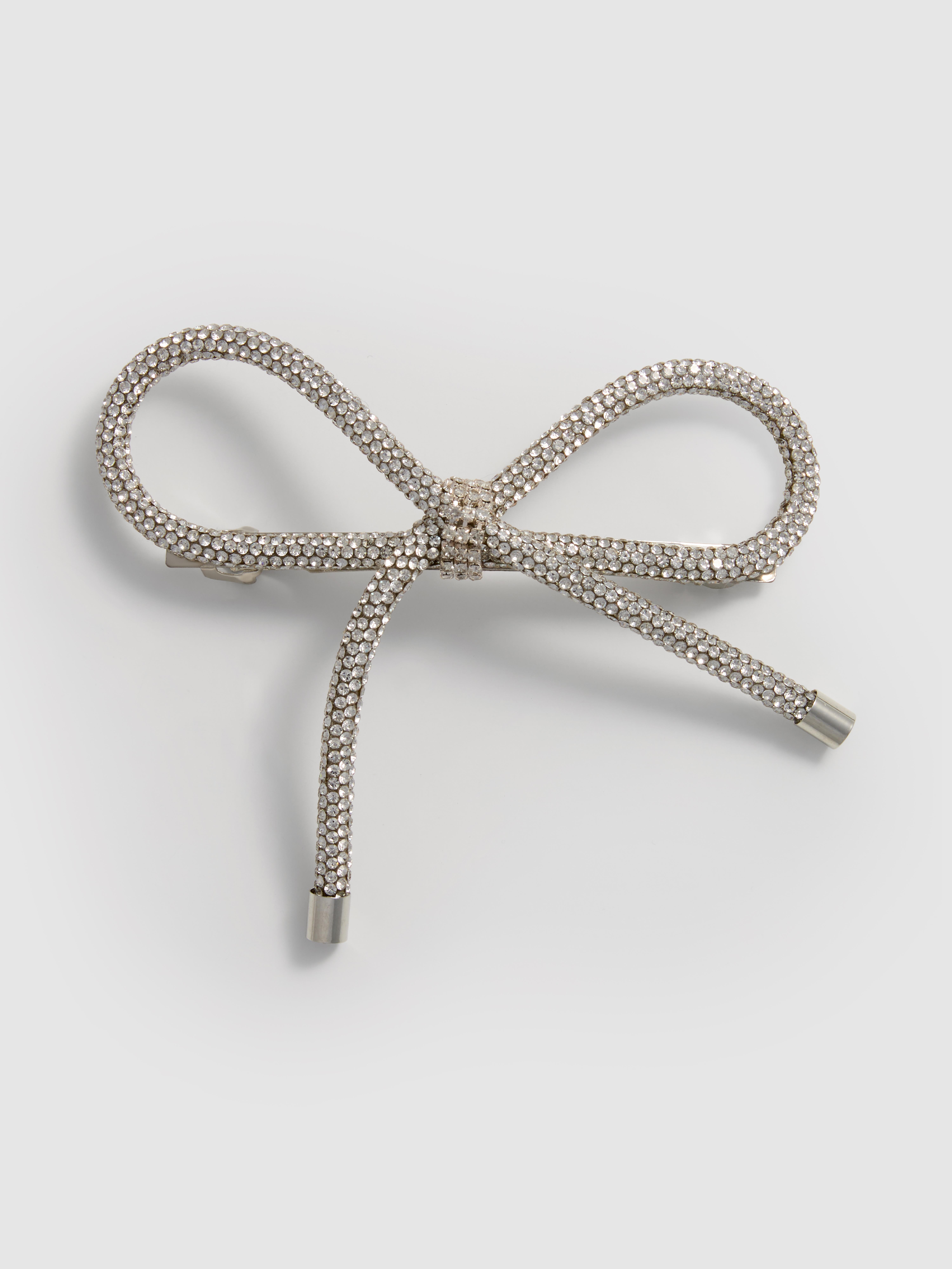Rhinestone Bow Hair Clip