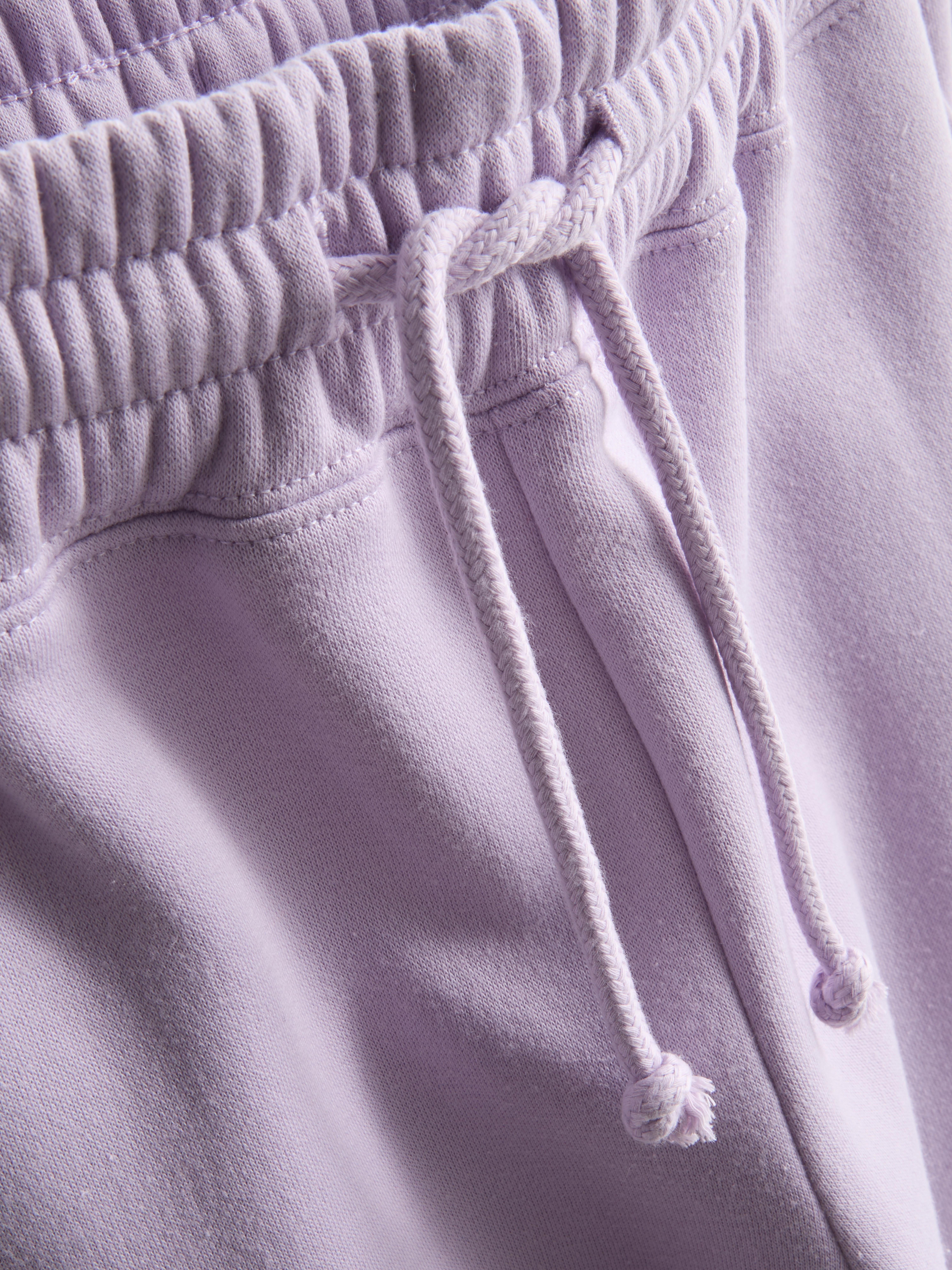 Women's Lilac Cotton Blend Printed Cuffed Joggers