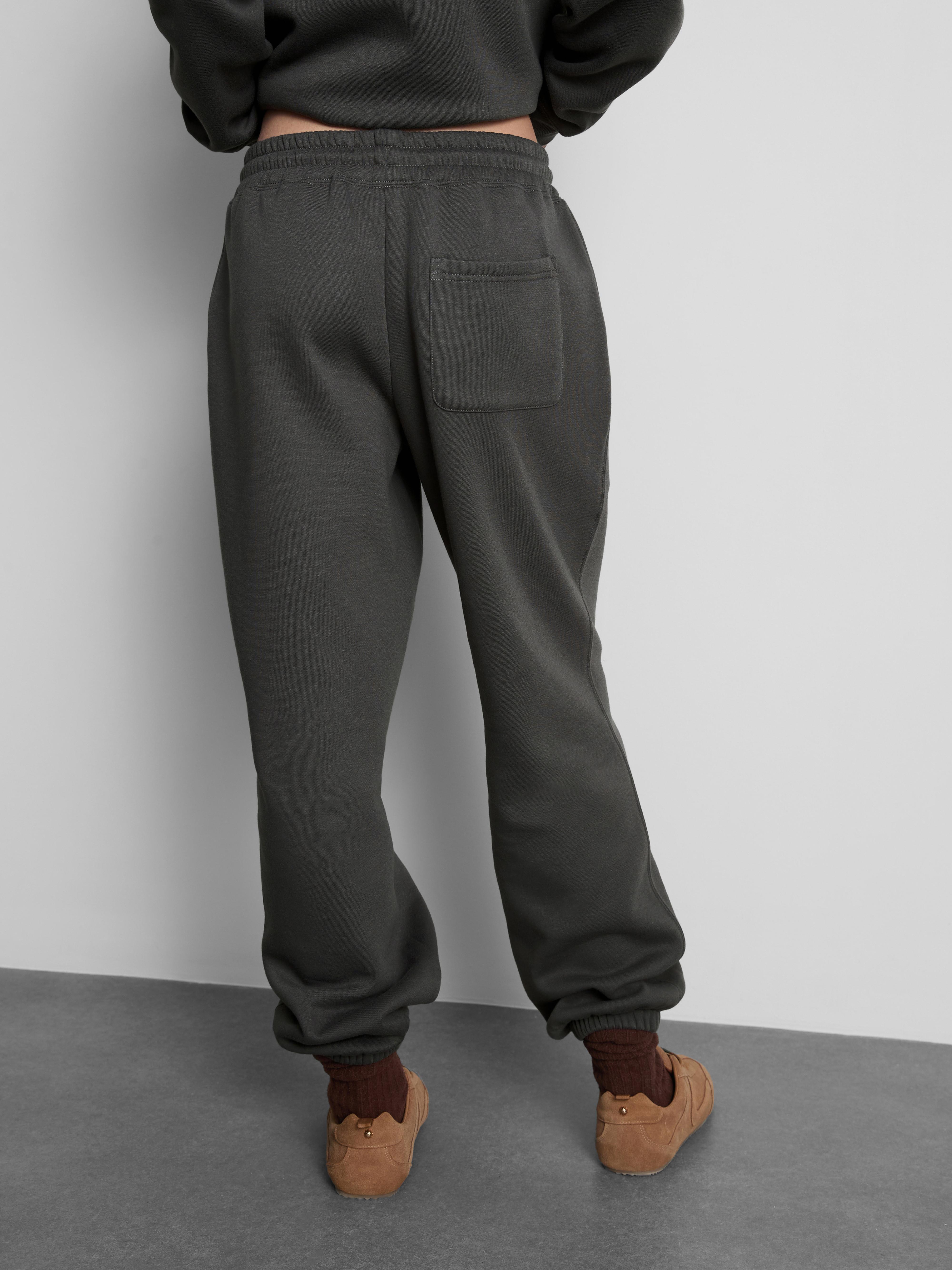 Women's Charcoal Cotton Blend Printed Cuffed Joggers