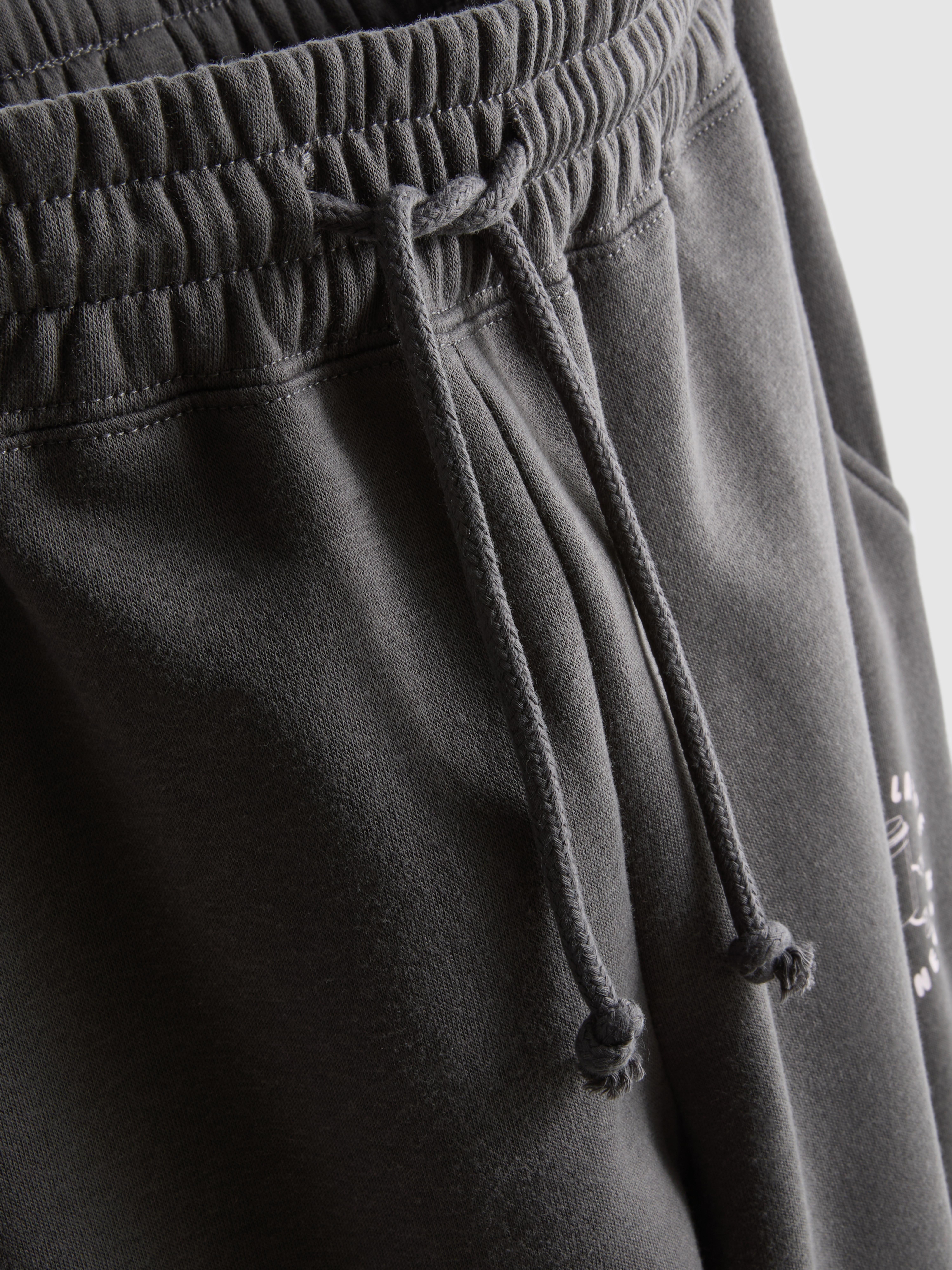 Women's Charcoal Cotton Blend Printed Cuffed Joggers