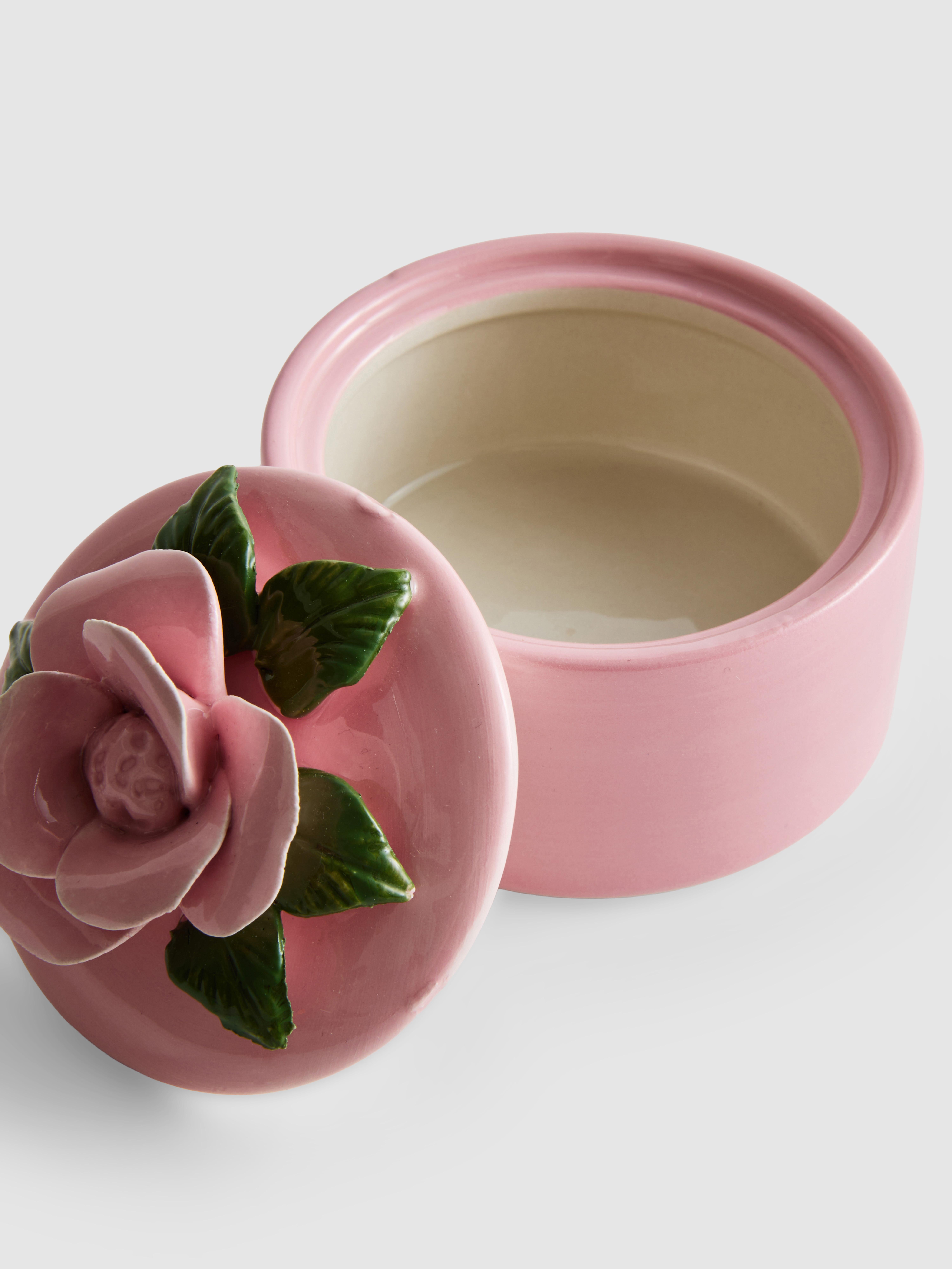 Gebloemd snuisterijenpotje