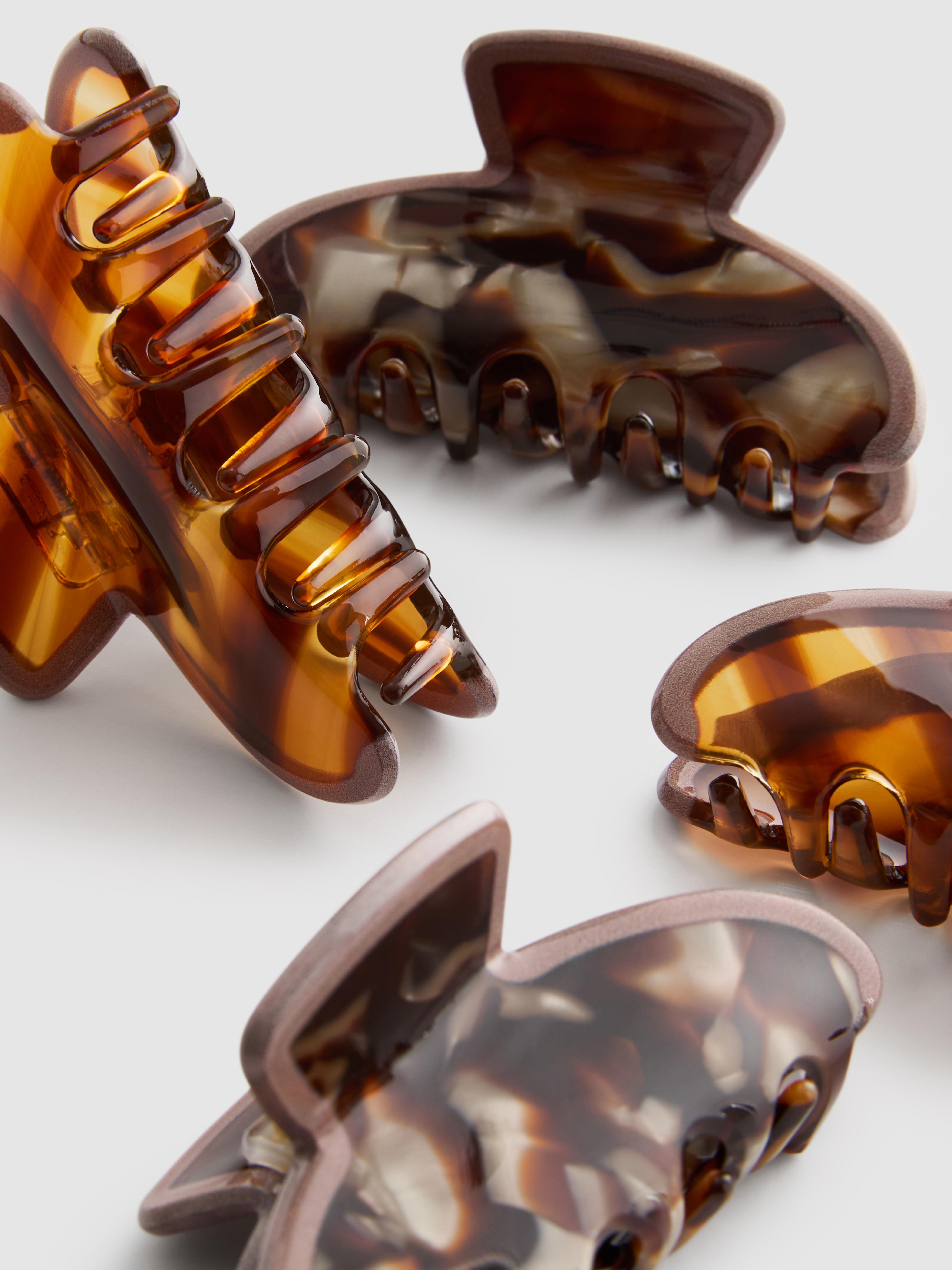 Women's Brown 4pk Tortoiseshell Mini Claw Clips