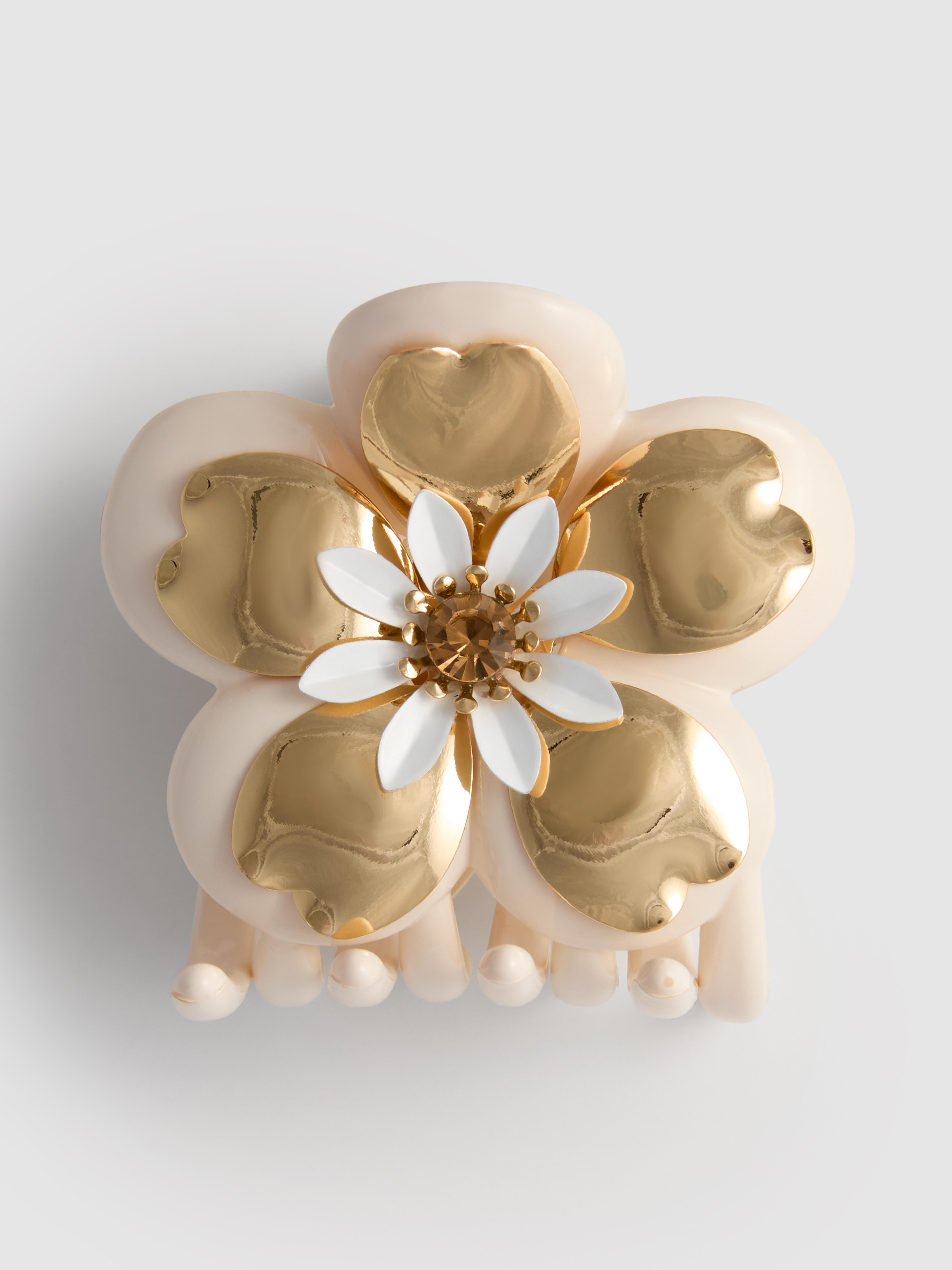 Embellished Flower Claw Clip