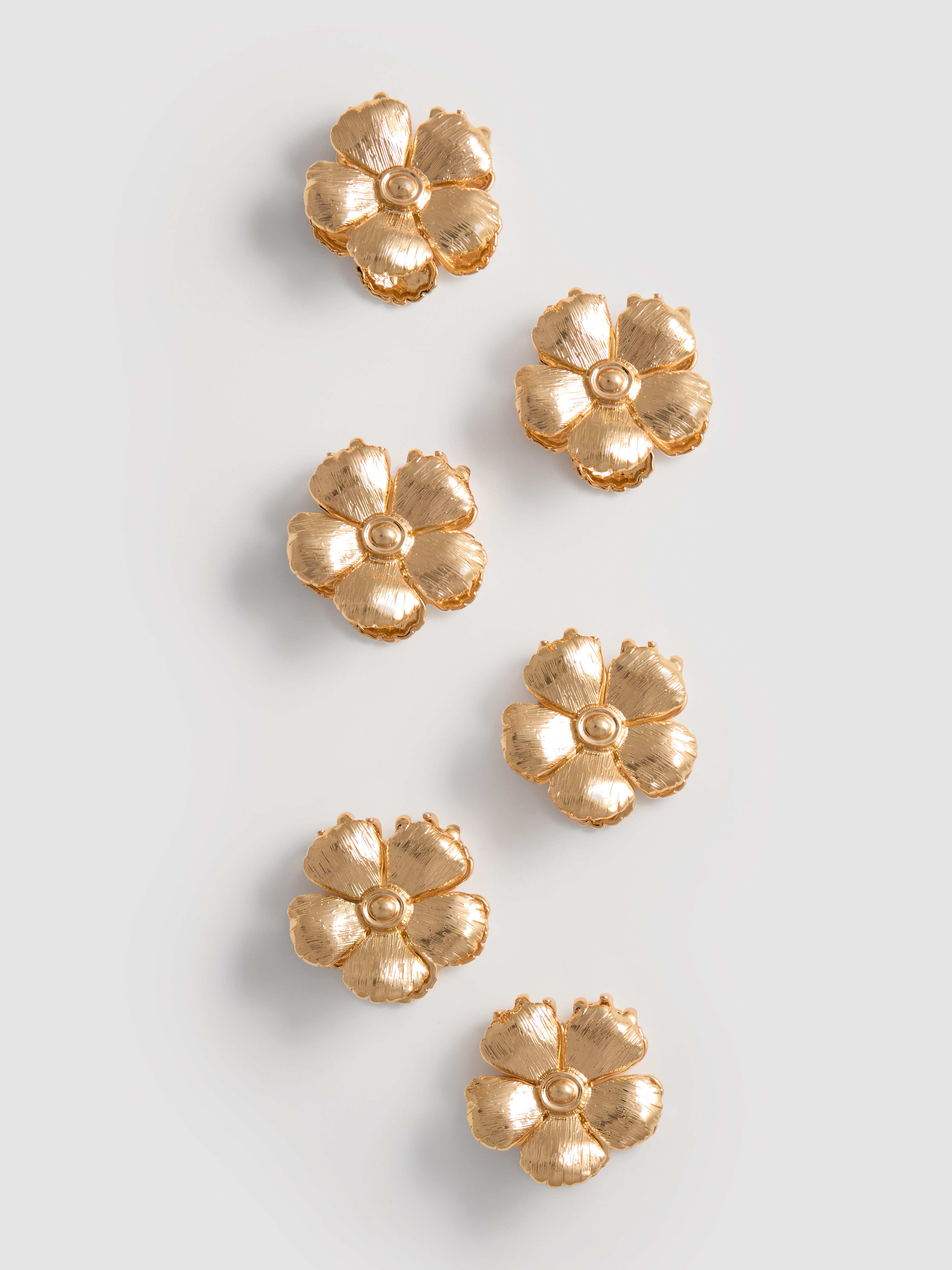 6pk Mini Flower Claw Clips