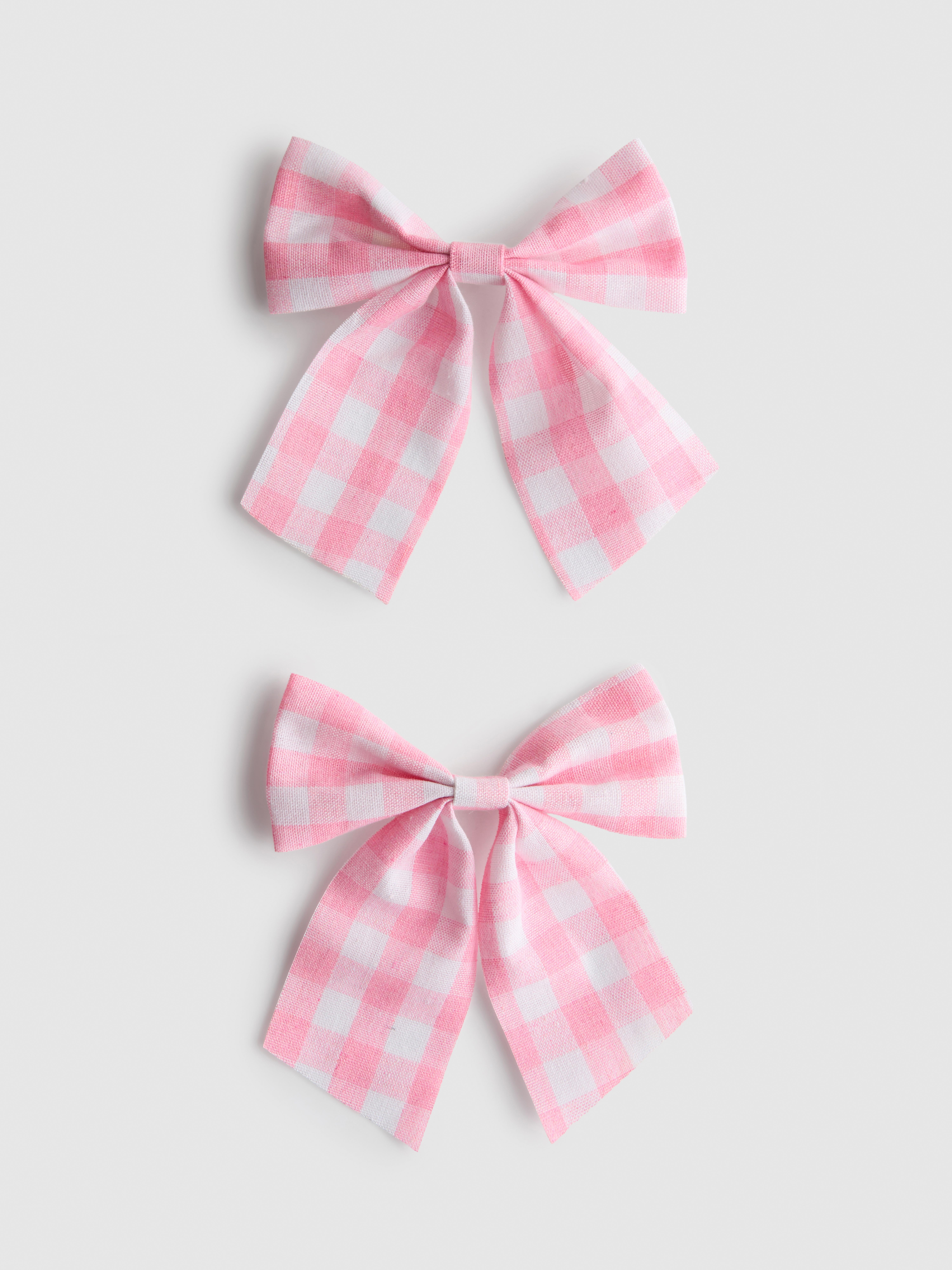 Lot de 2 décorations nœuds vichy