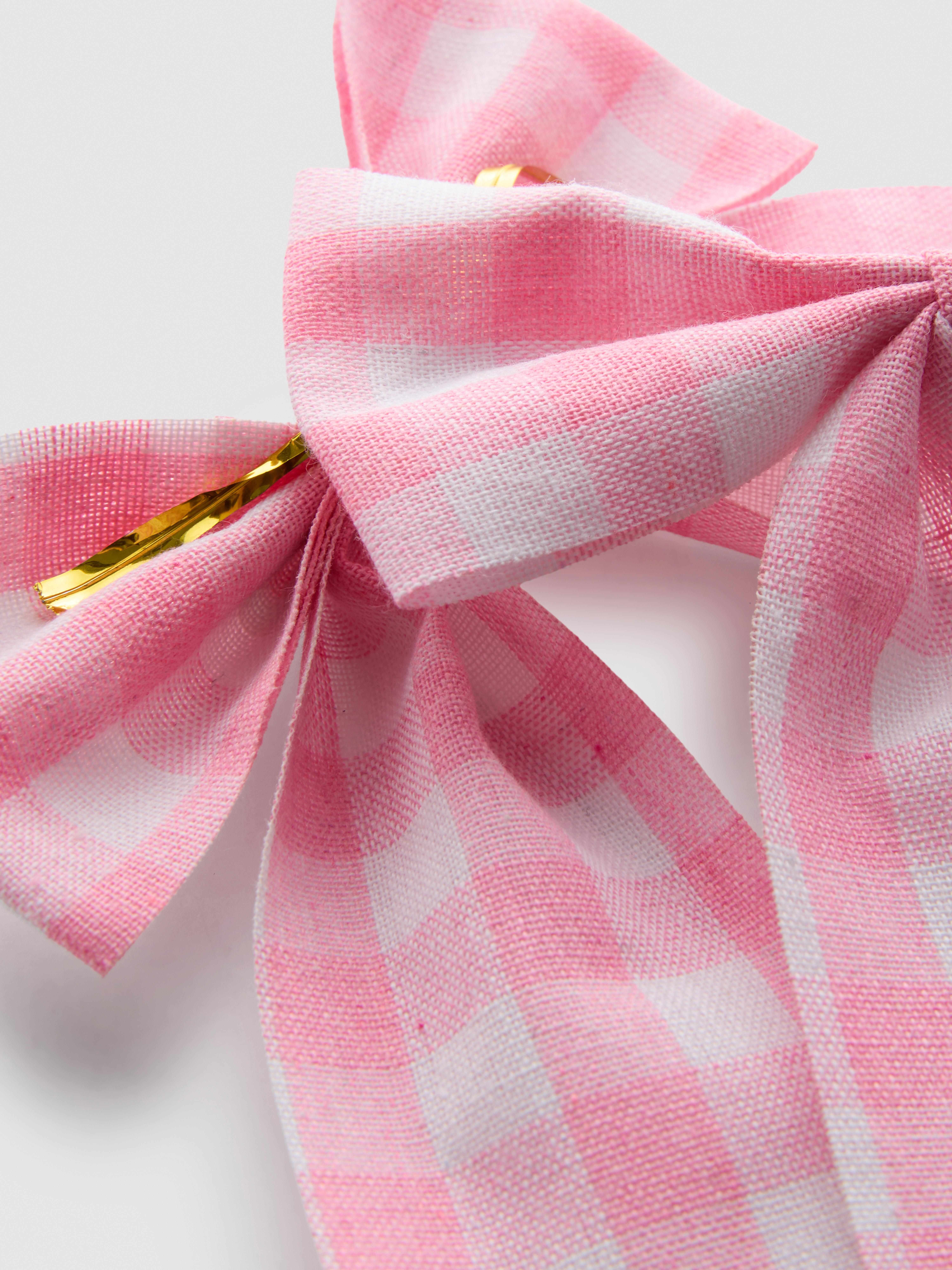 Lot de 2 décorations nœuds vichy