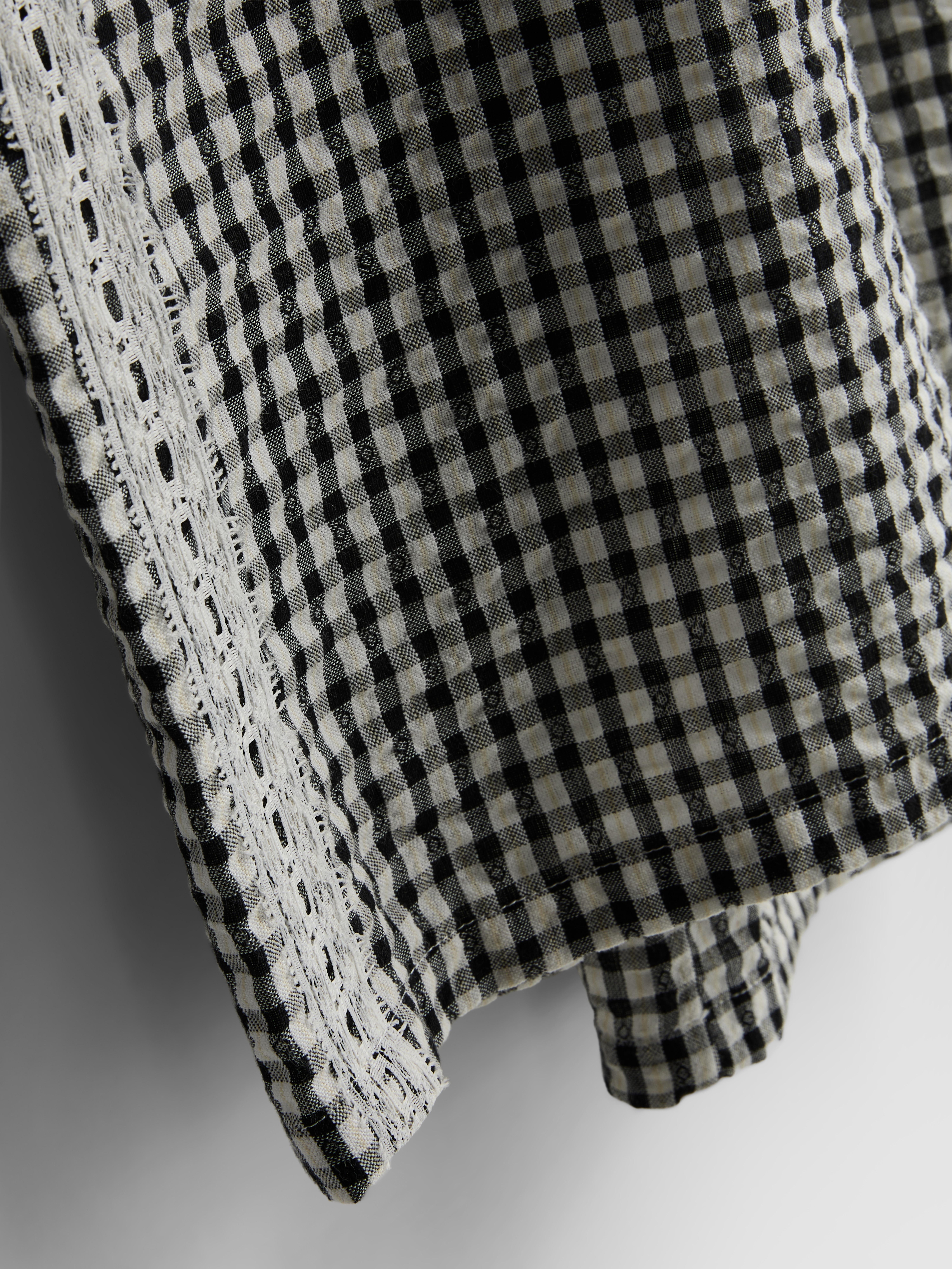 Girls Black/White 7-15yrs | Gingham Check Pants