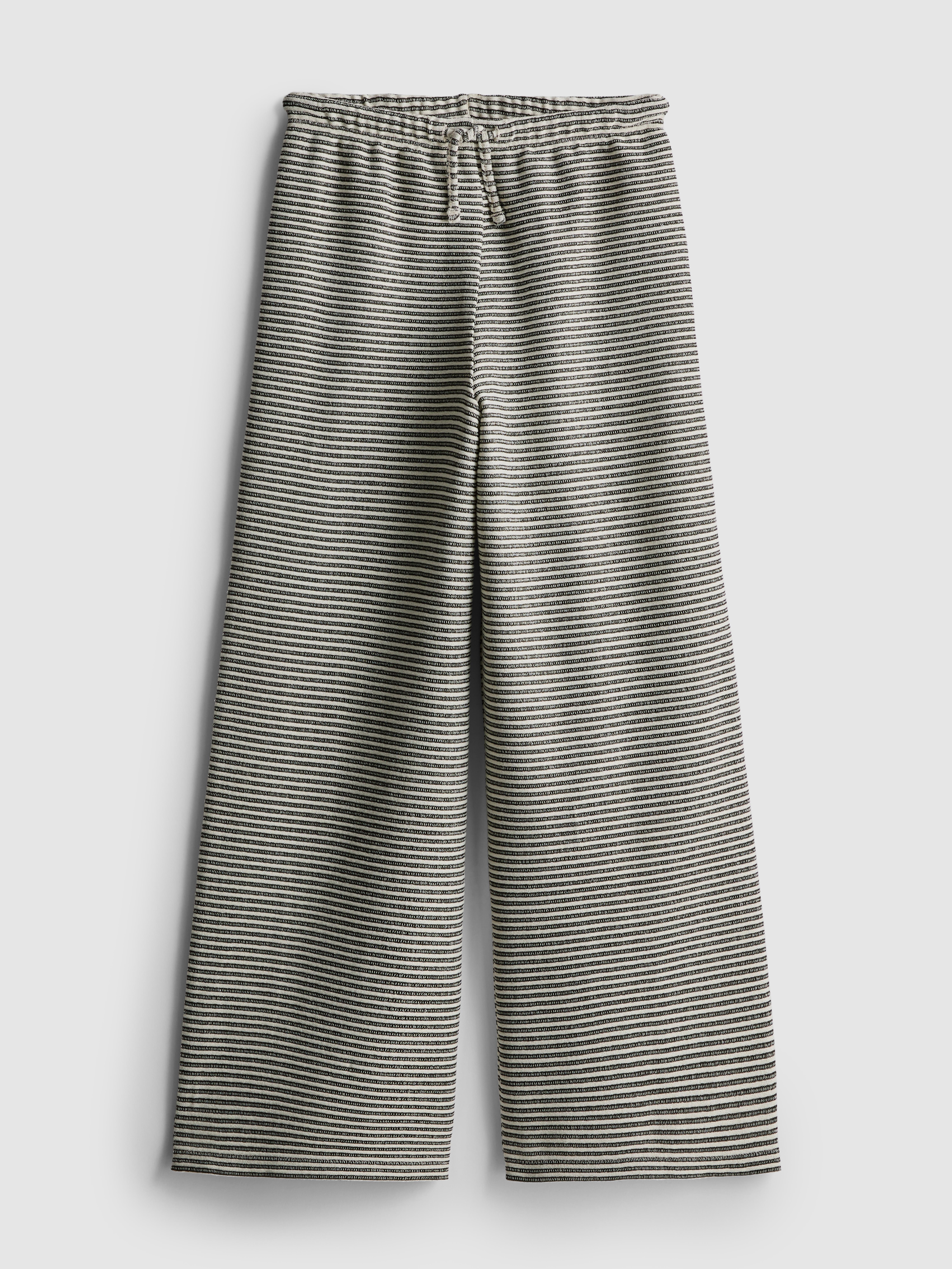 Girls Cream 7-15yrs | Stripe Wide-Leg Pants