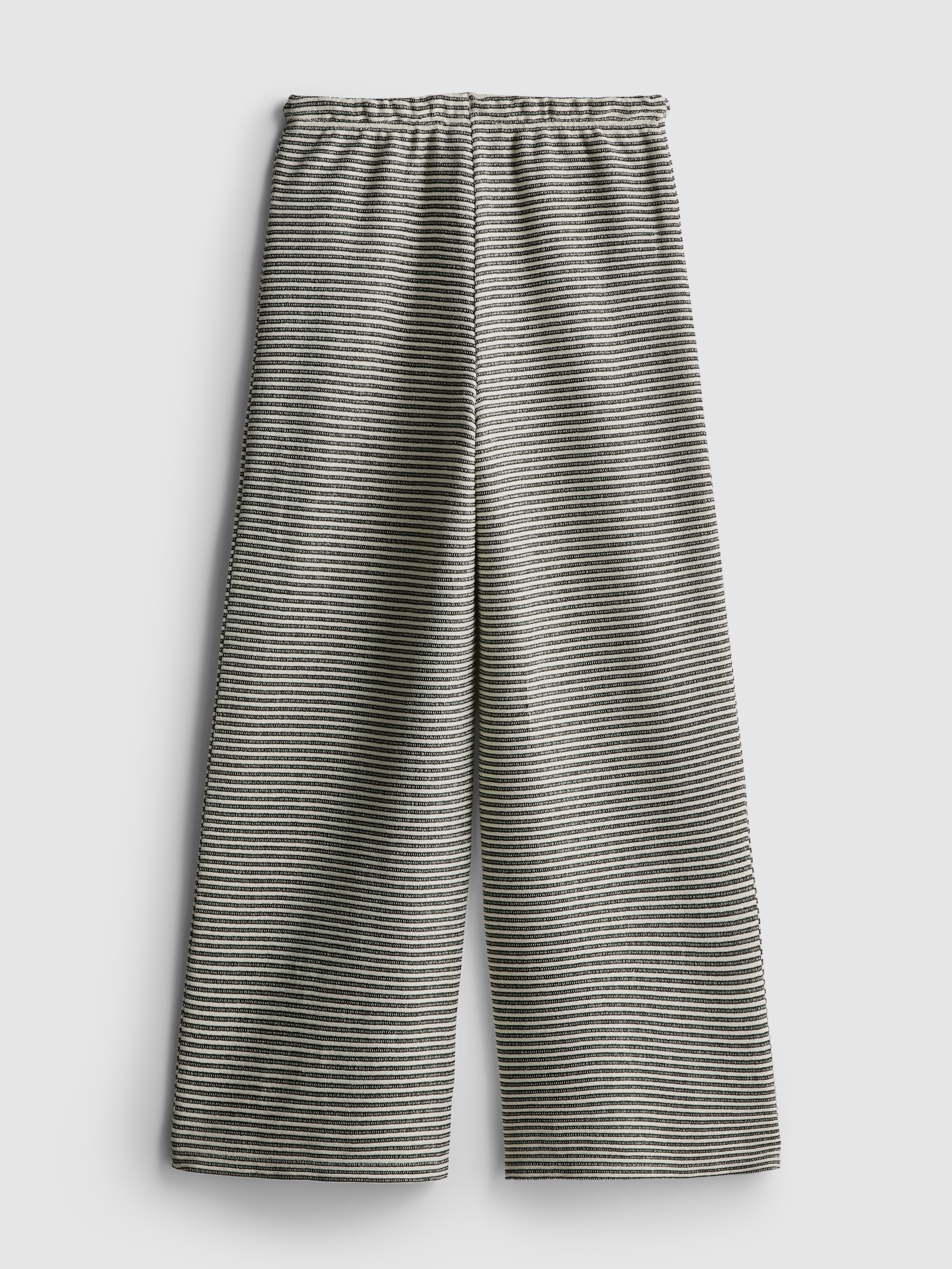 Girls Cream 7-15yrs | Stripe Wide-Leg Pants