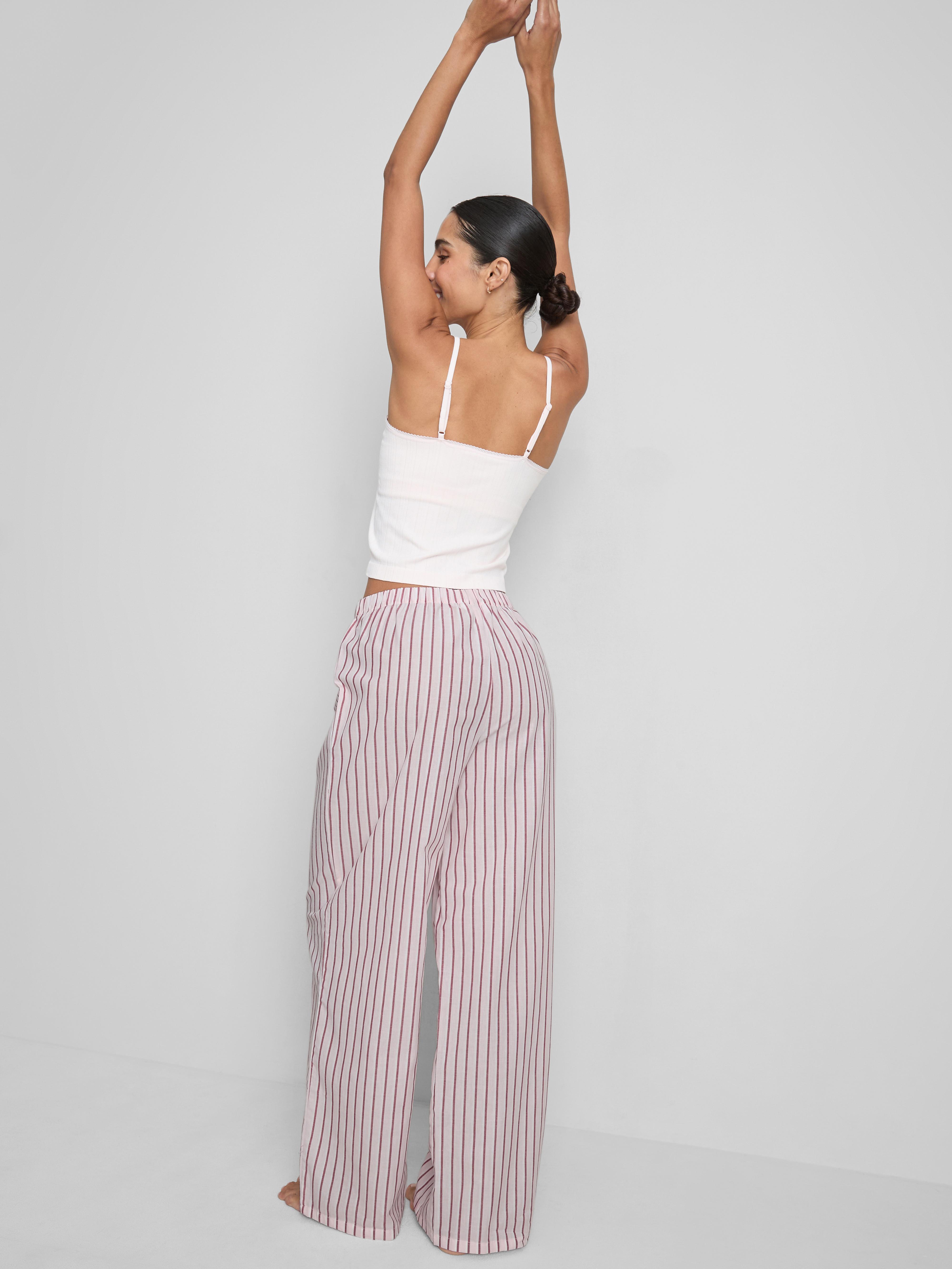 Cotton Stripe Pajama Bottoms