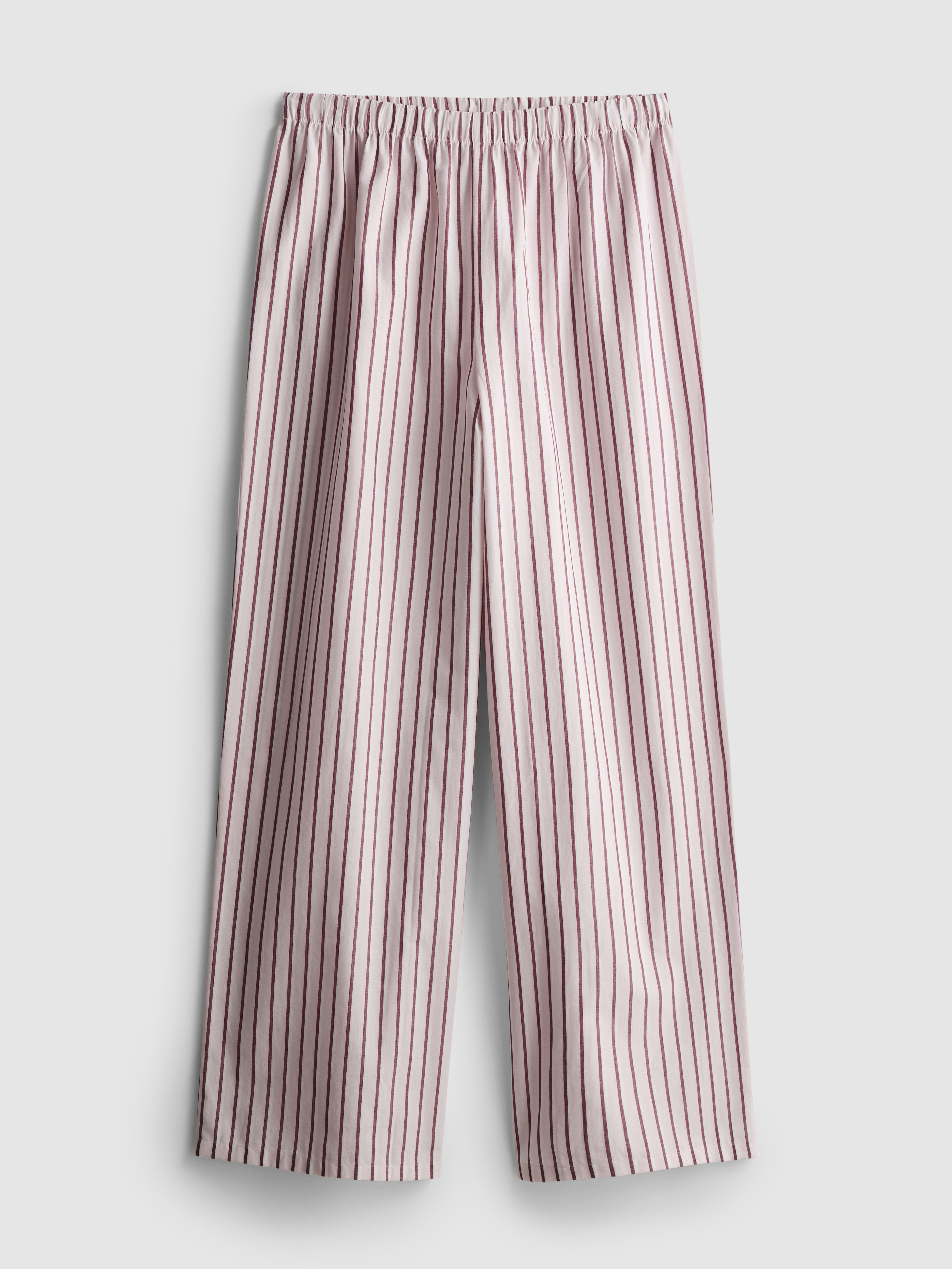 Cotton Stripe Pajama Bottoms