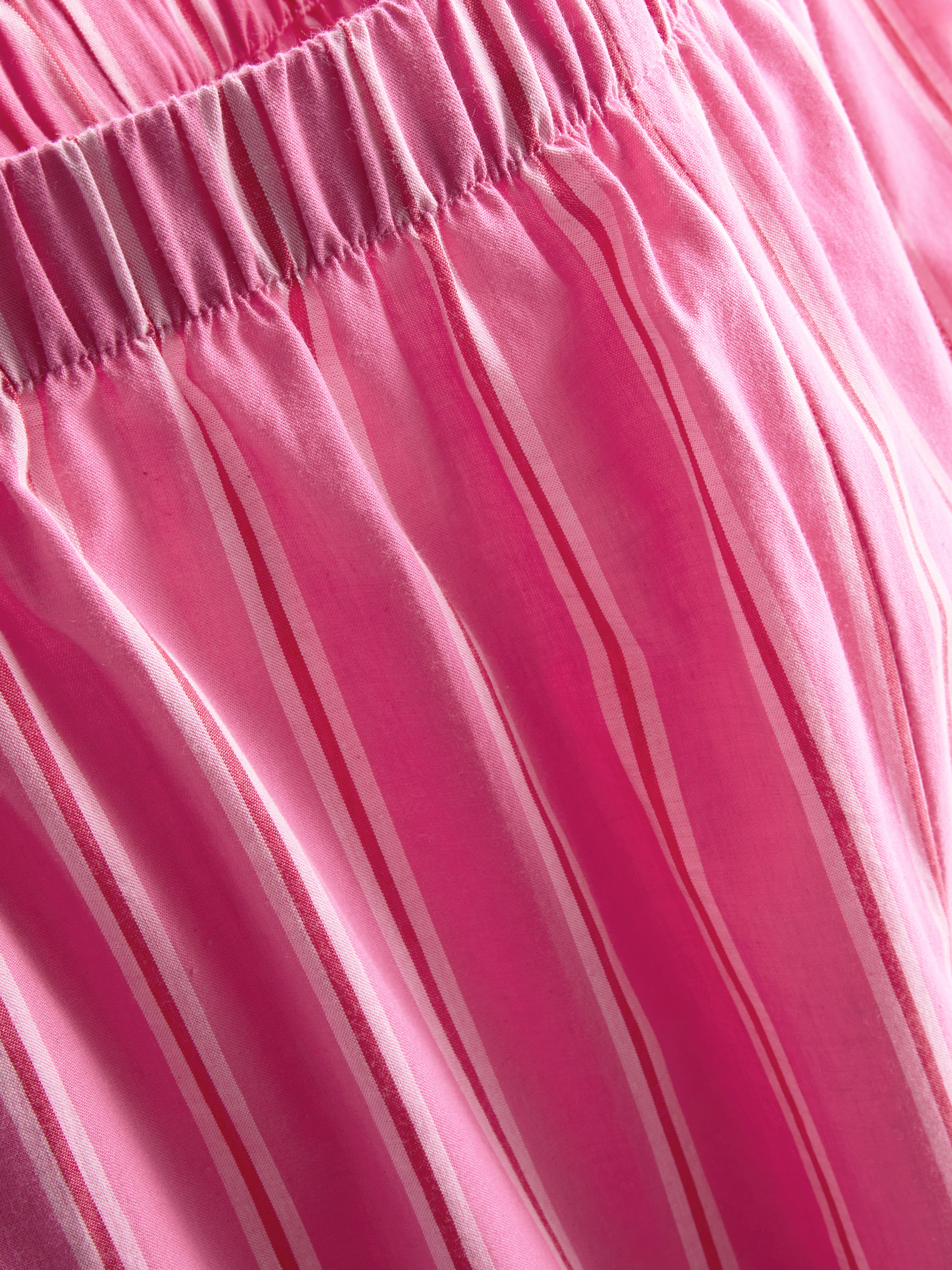 Katoenen gestreepte pyjamabroek